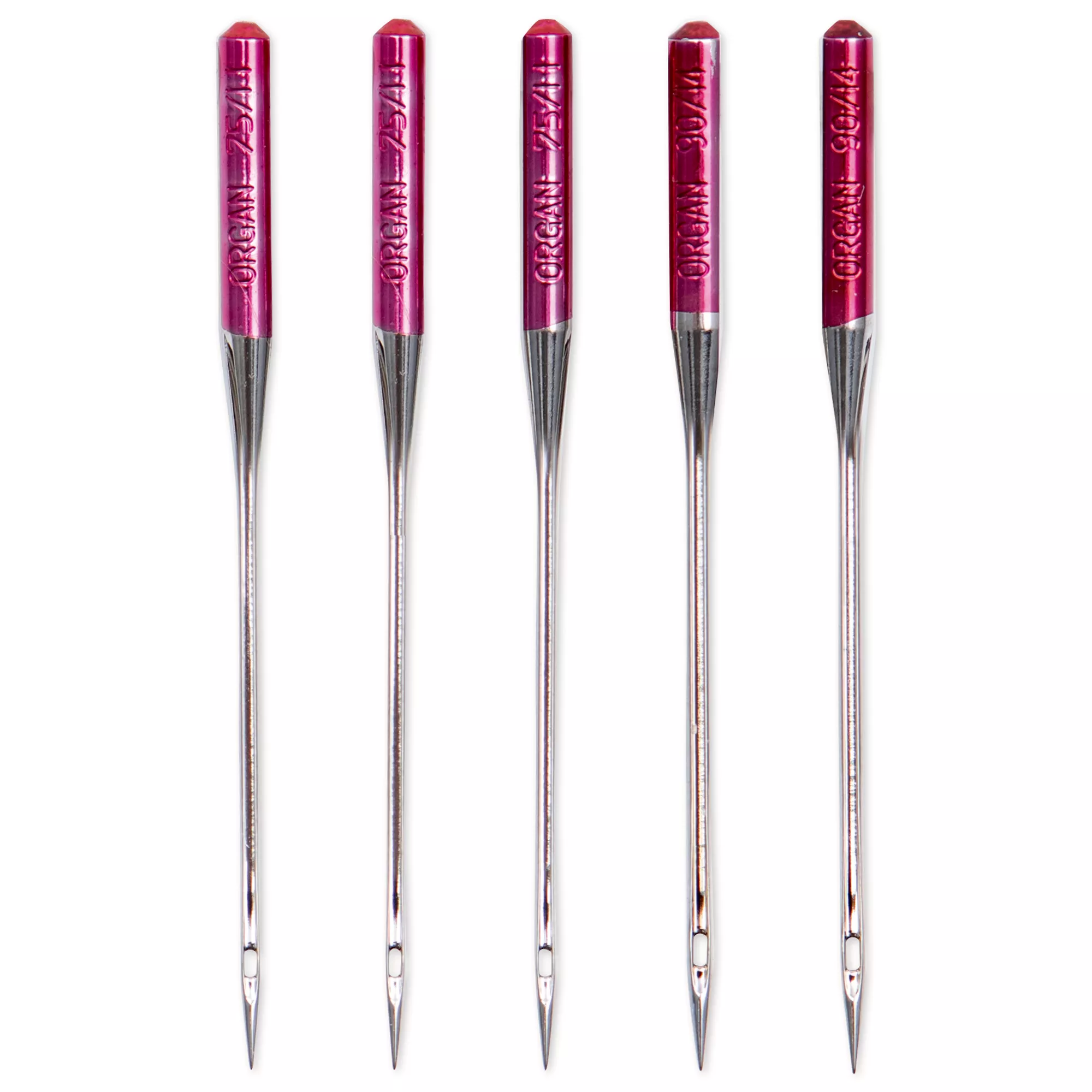 Embroidery sewing machine needles, 75 and 90