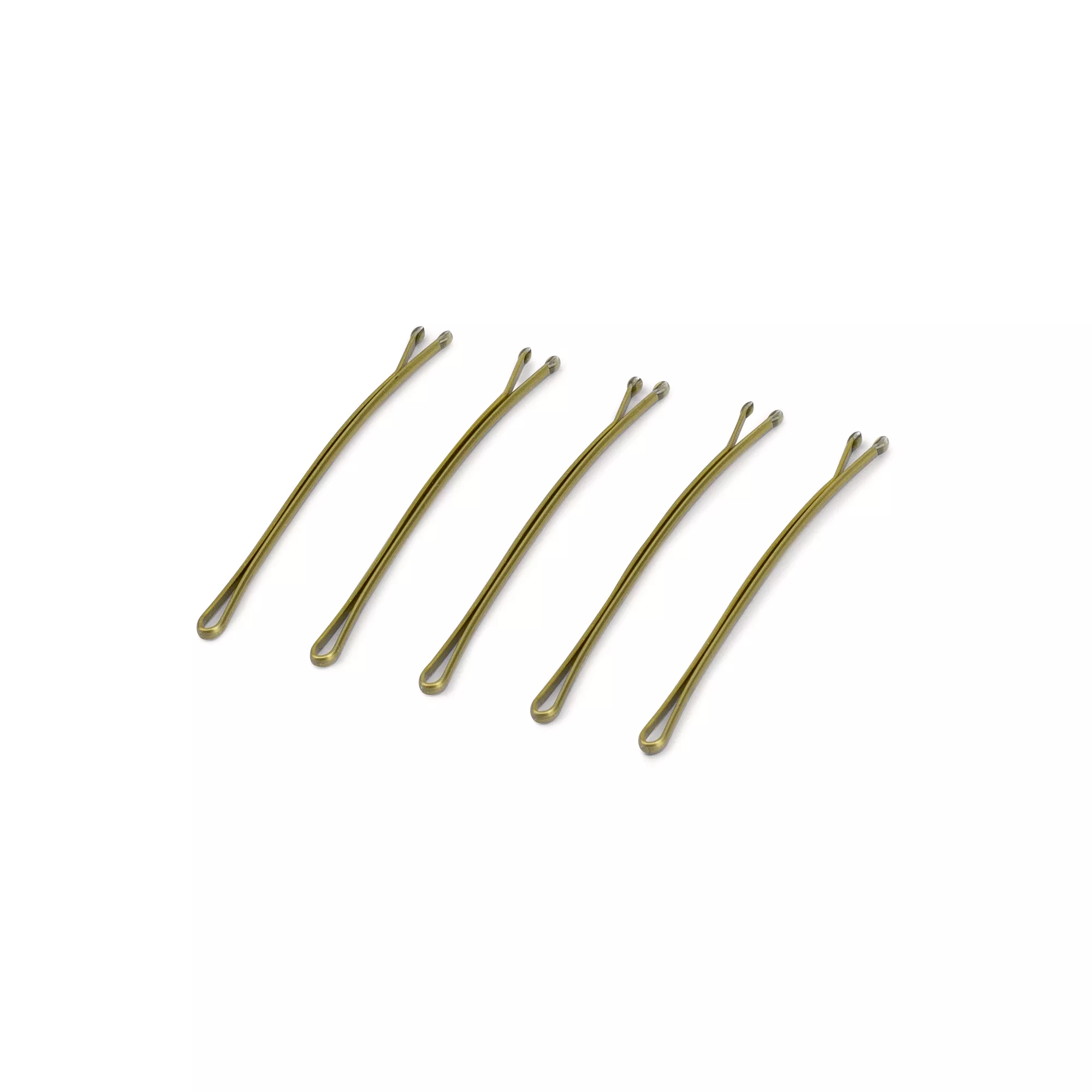 Hair clips smooth, 6.5cm, gold