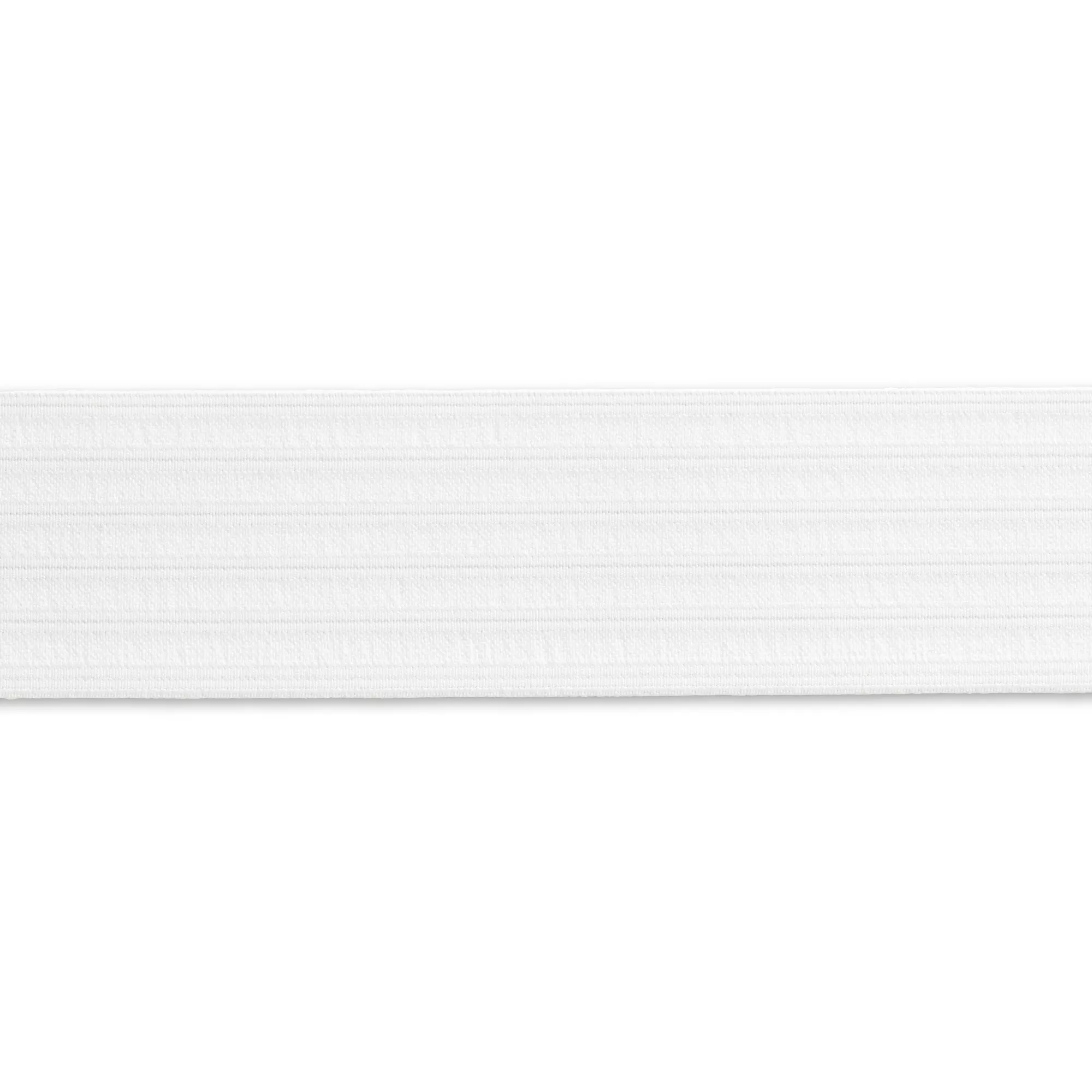 Seamed elastic tape, 50mm, natural white, 10m