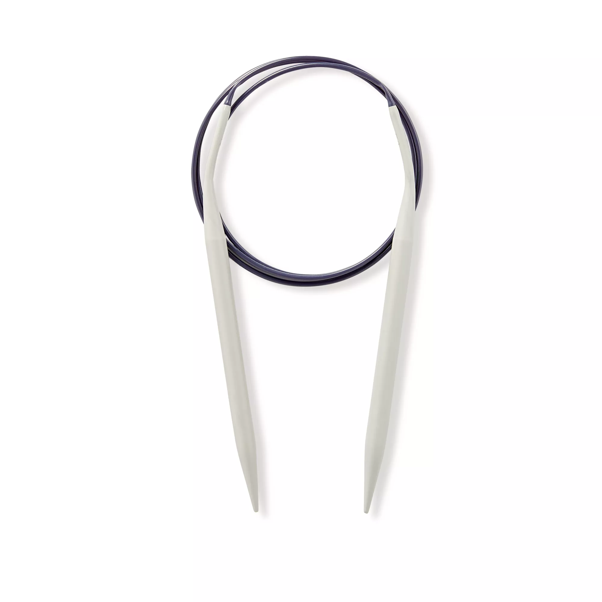 Circular knitting needles, aluminium, 100cm, 7.00mm, grey