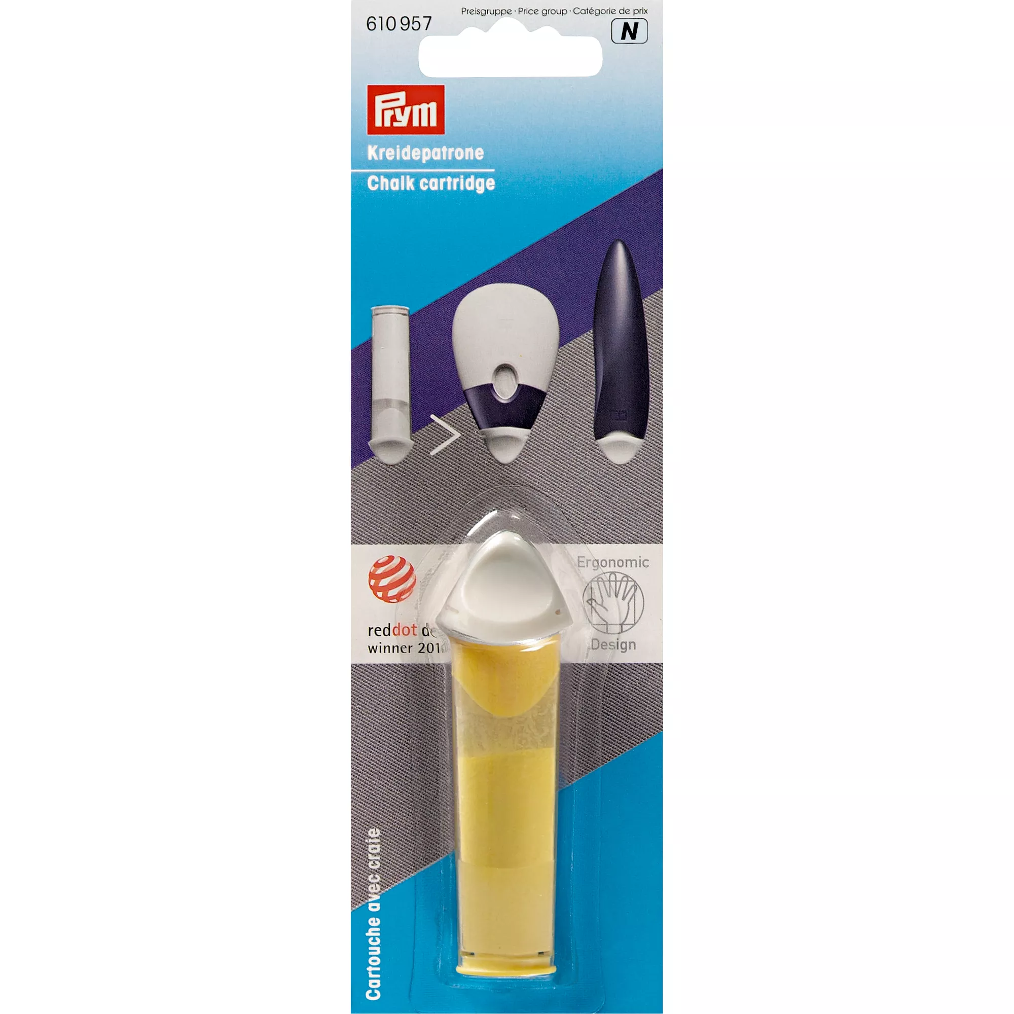 Chalk cartridges, yellow, prym.ergonomics
