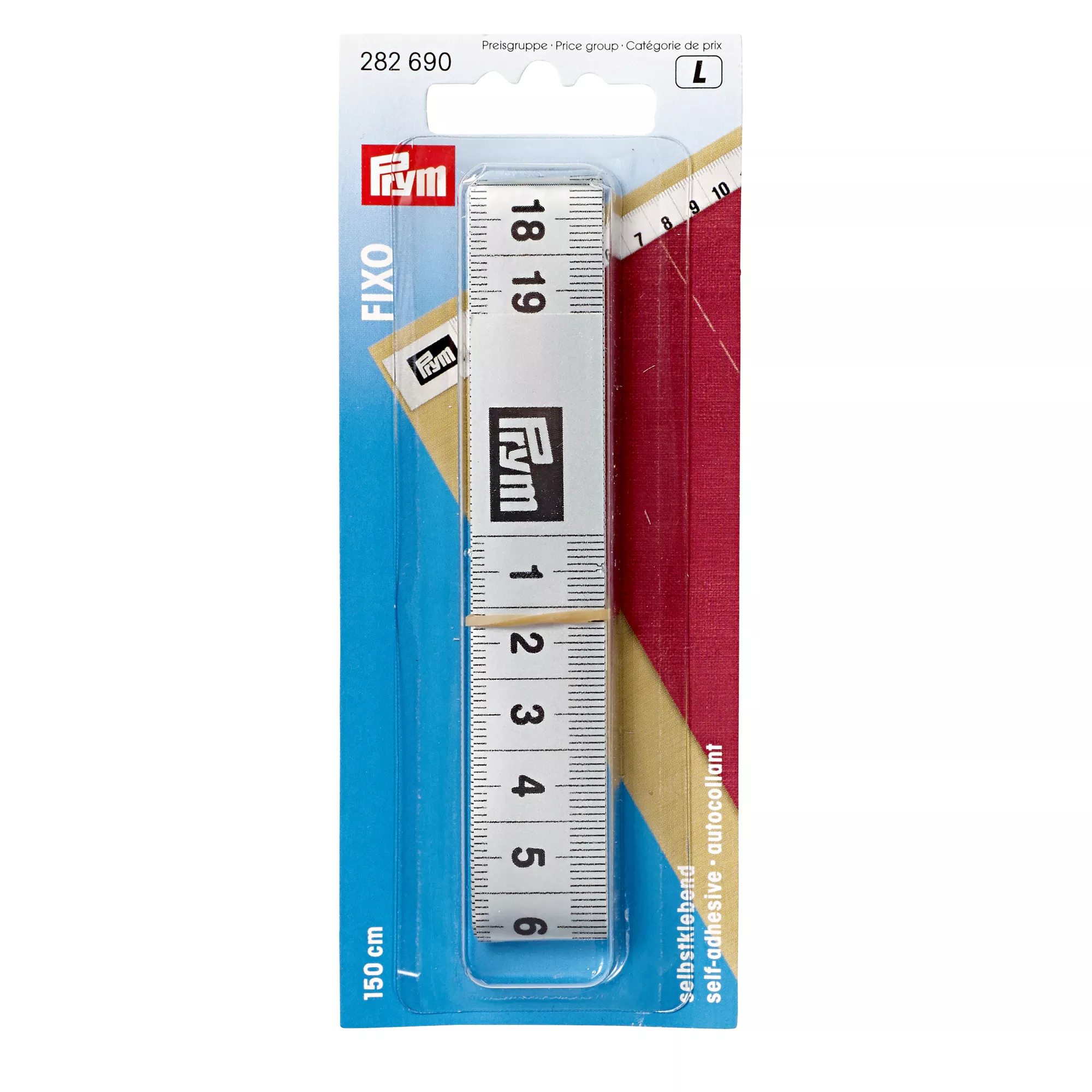 Tape measure Fixo self-adhesive, cm scale