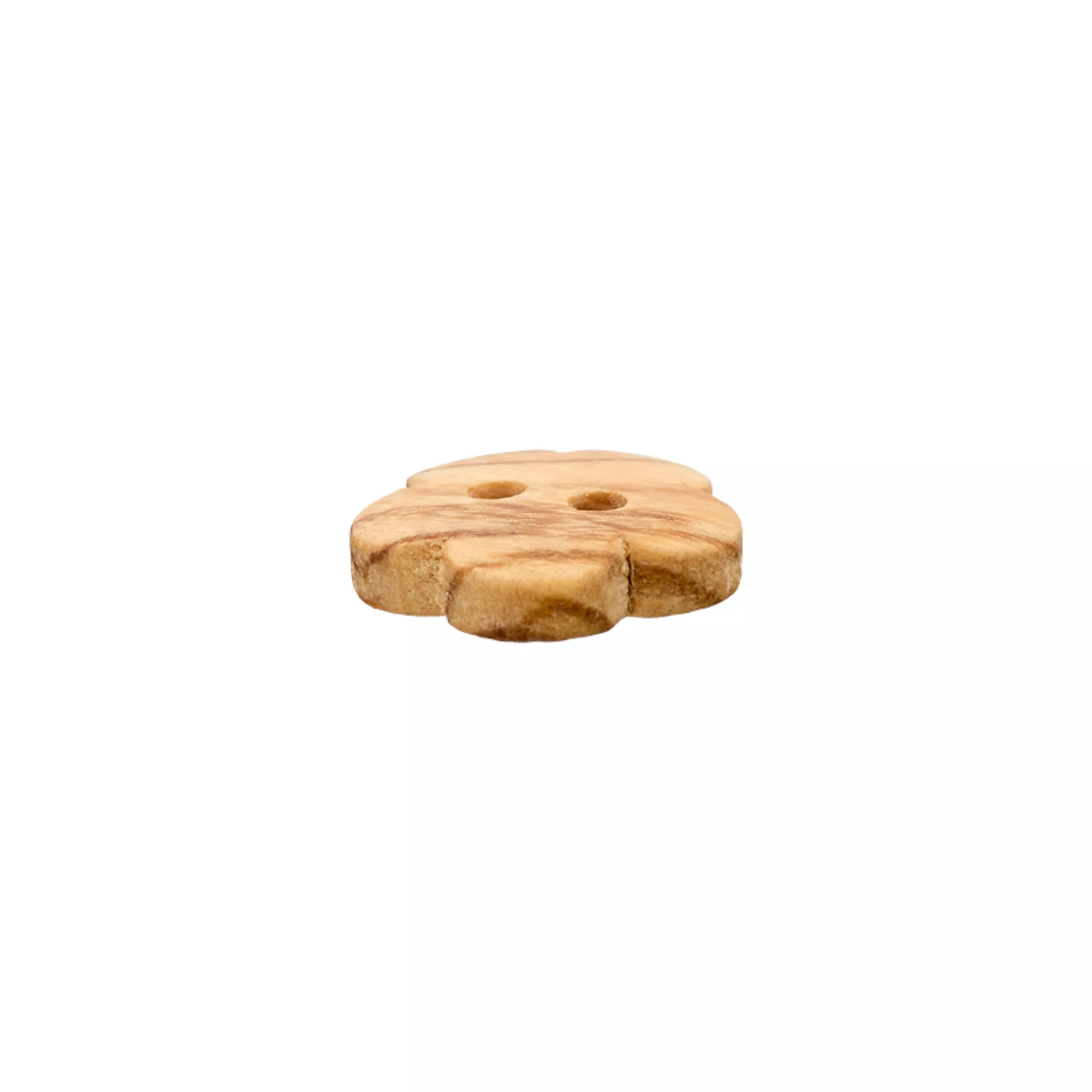 Bouton bois 2-trous, Fleur