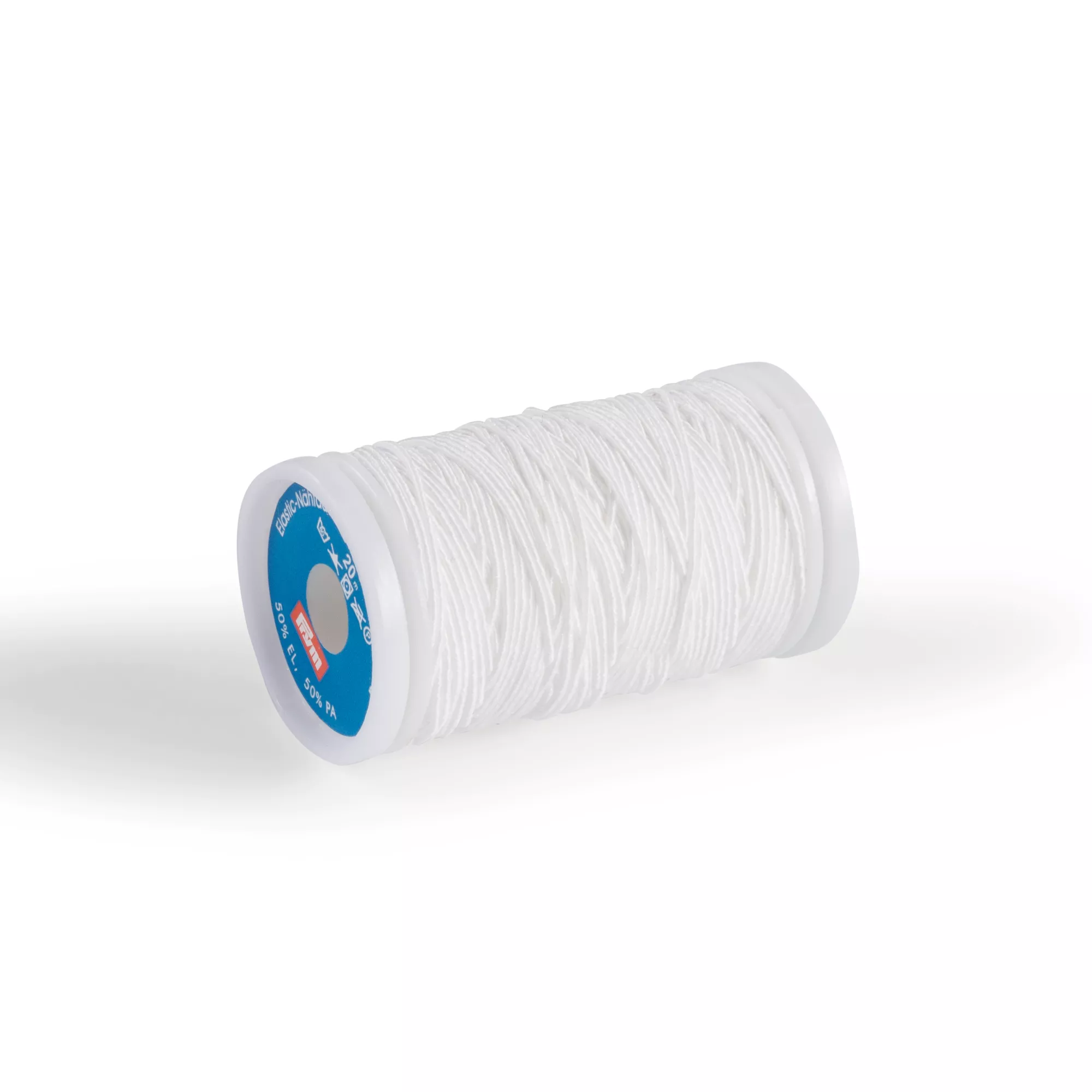 Filo da cucire elastico, 0,5mm, bianco