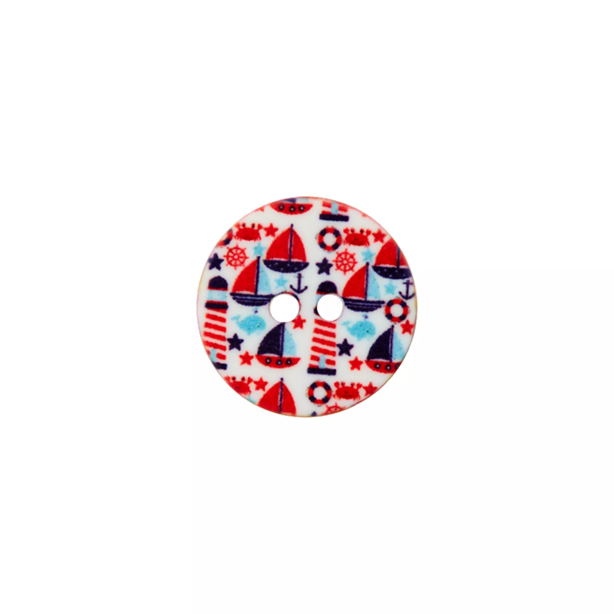 Polyester button 2-holes, 15mm