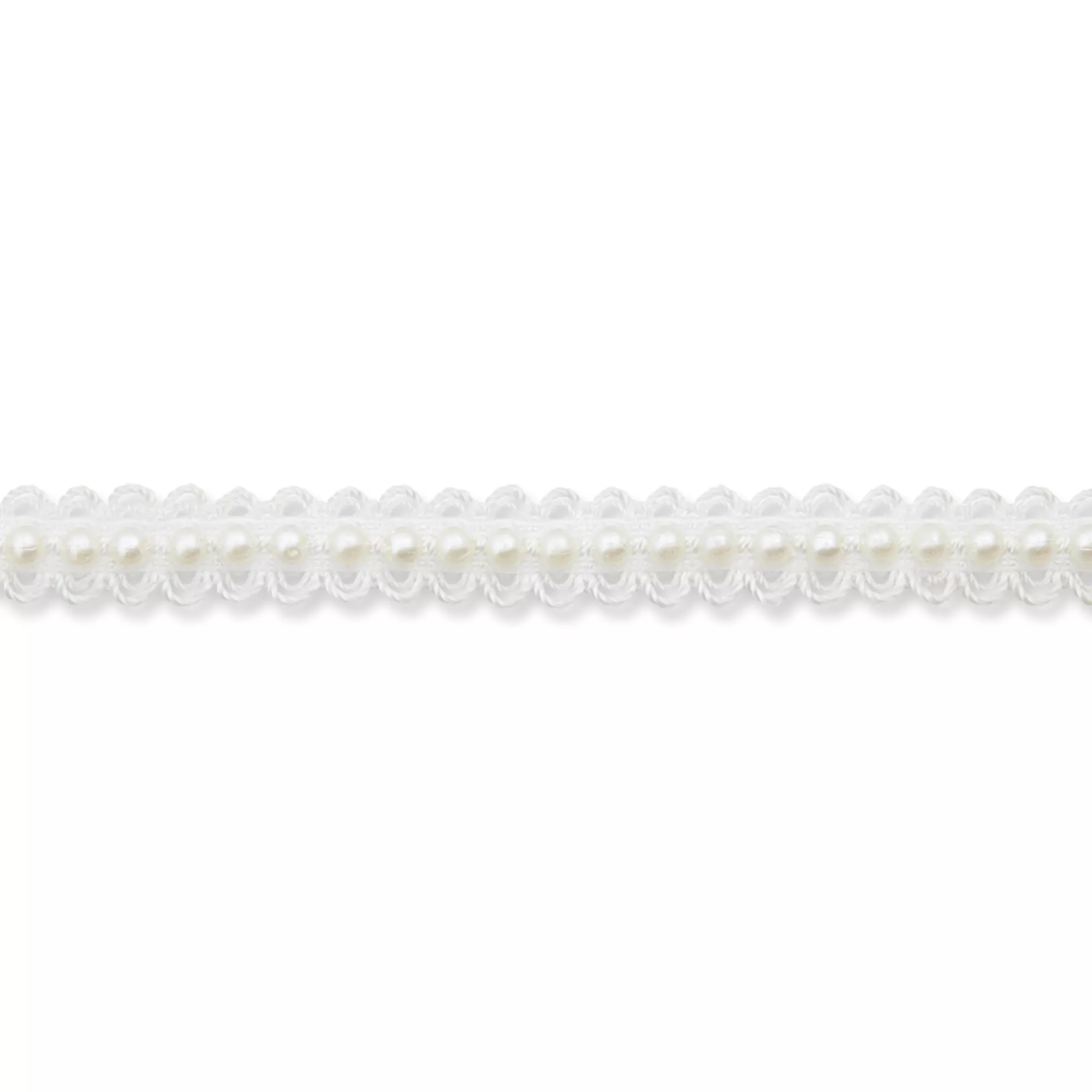 Elastic ribbon with pearls