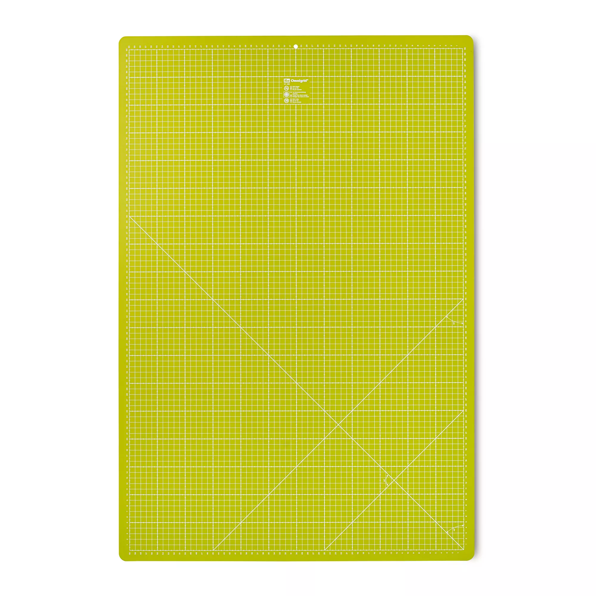 Base di taglio graduata in cm/pollici, 90x60 cm, verde chiaro