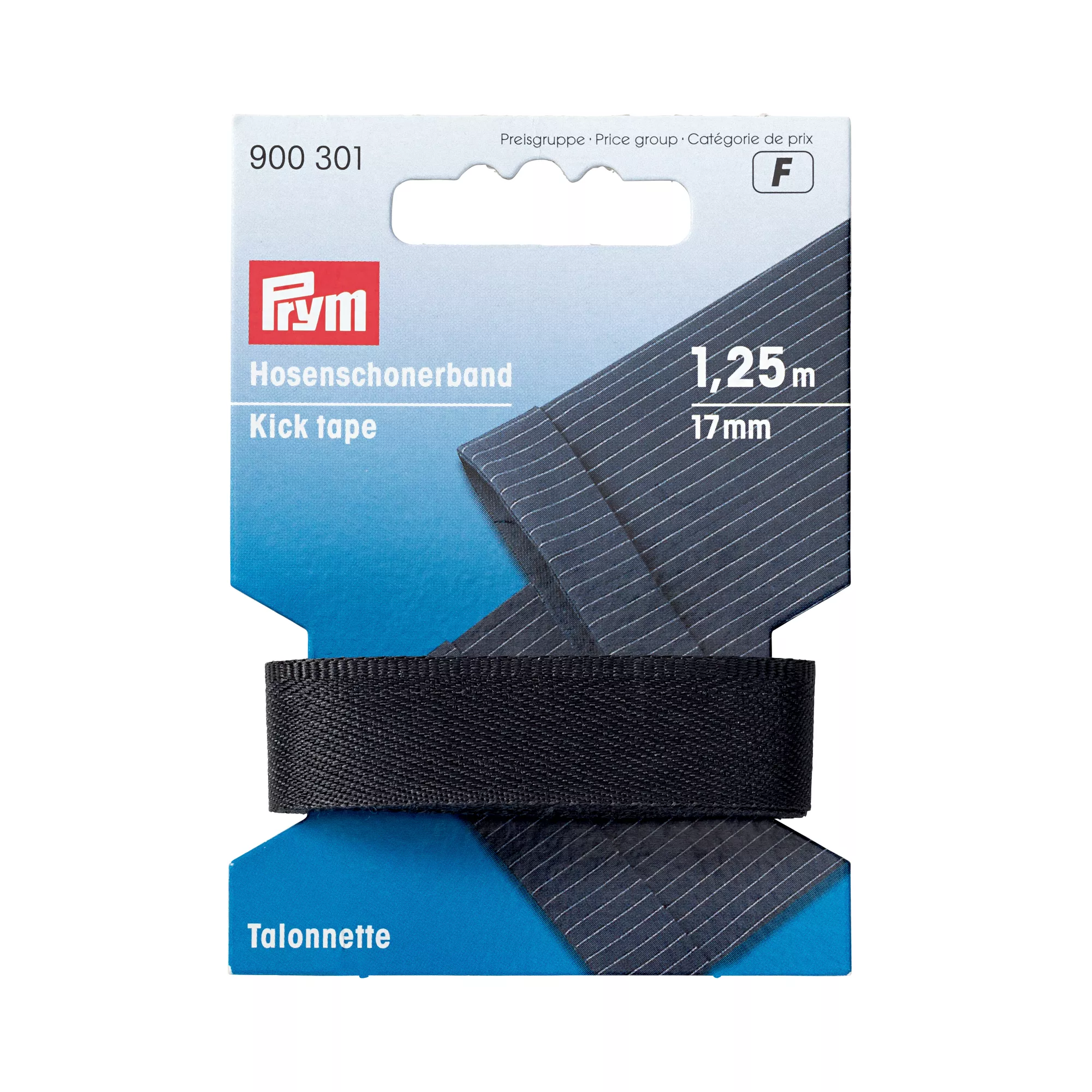 Cinta para dobladillos de pantalones, gris oscuro, 1,25m, envase