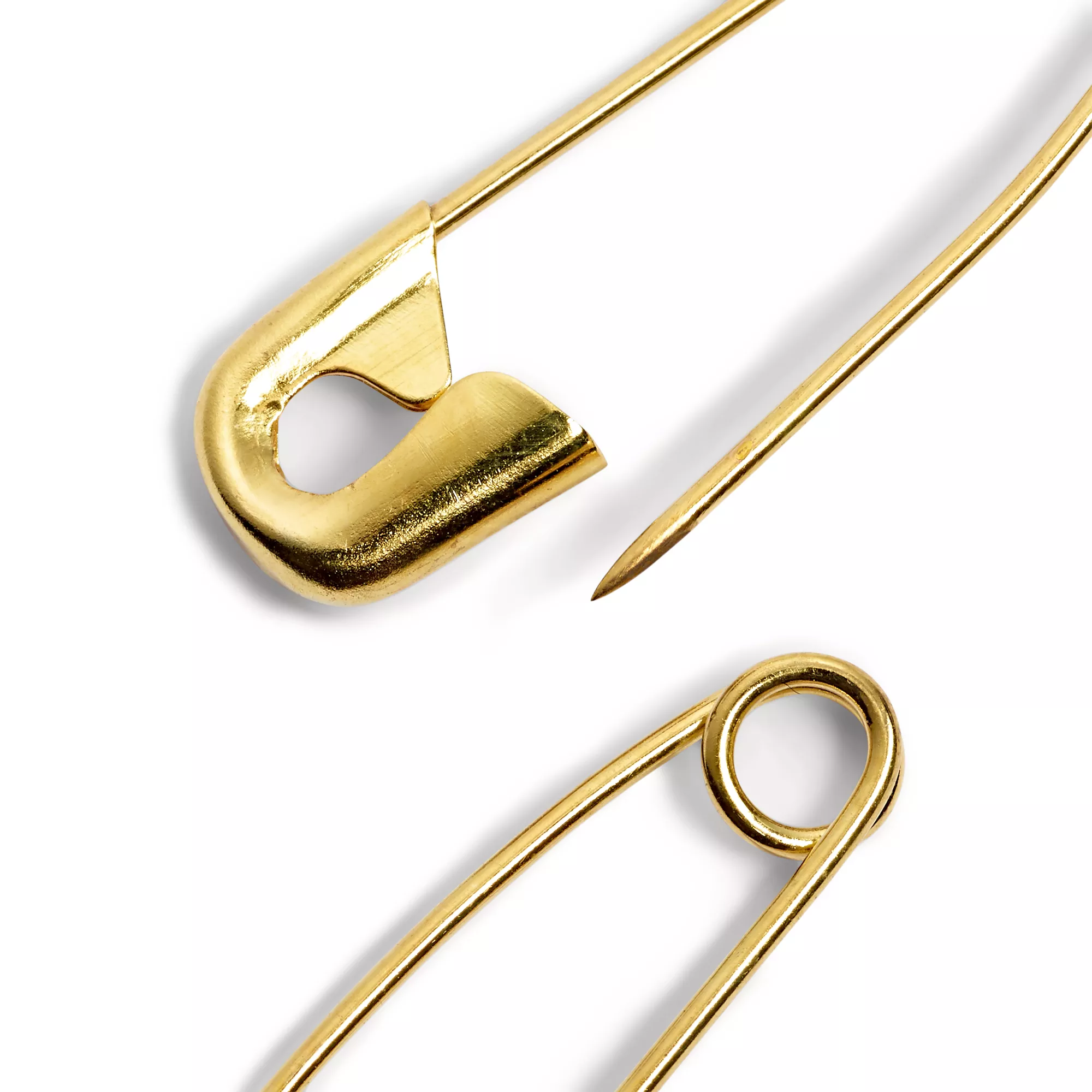 Sicherheitsnadeln gebogen, Nr.2, 38mm, goldfarbig