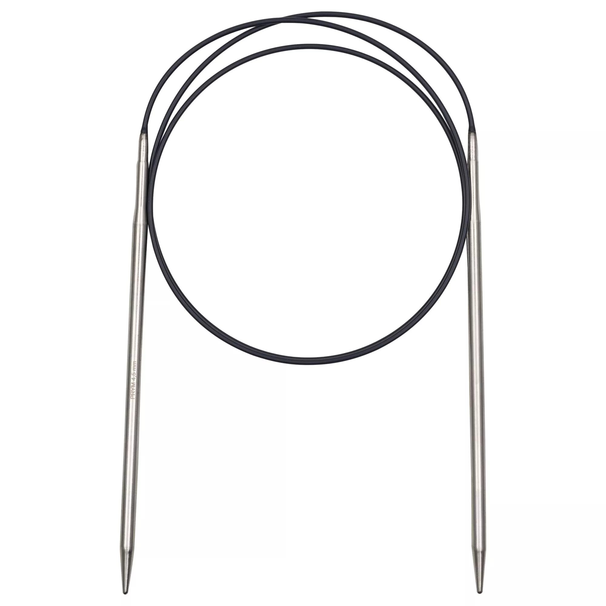 Circular knitting needles, 100cm, 4.50mm, silver-coloured