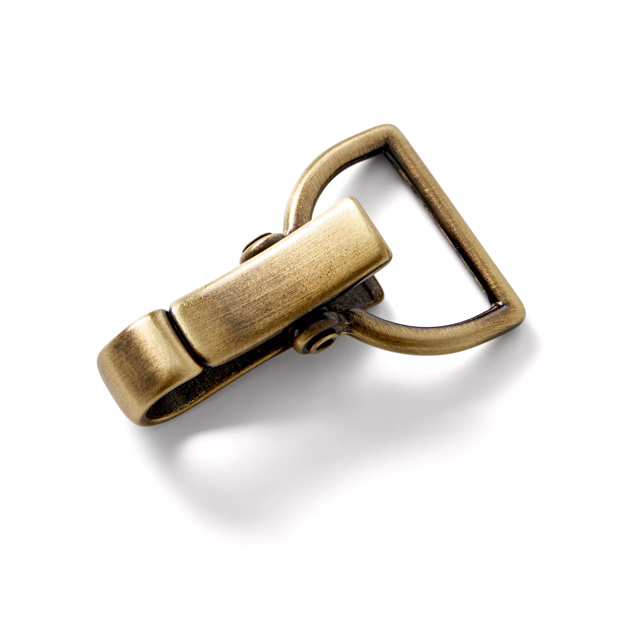 Snap hook 30mm, antique brass, brushed
