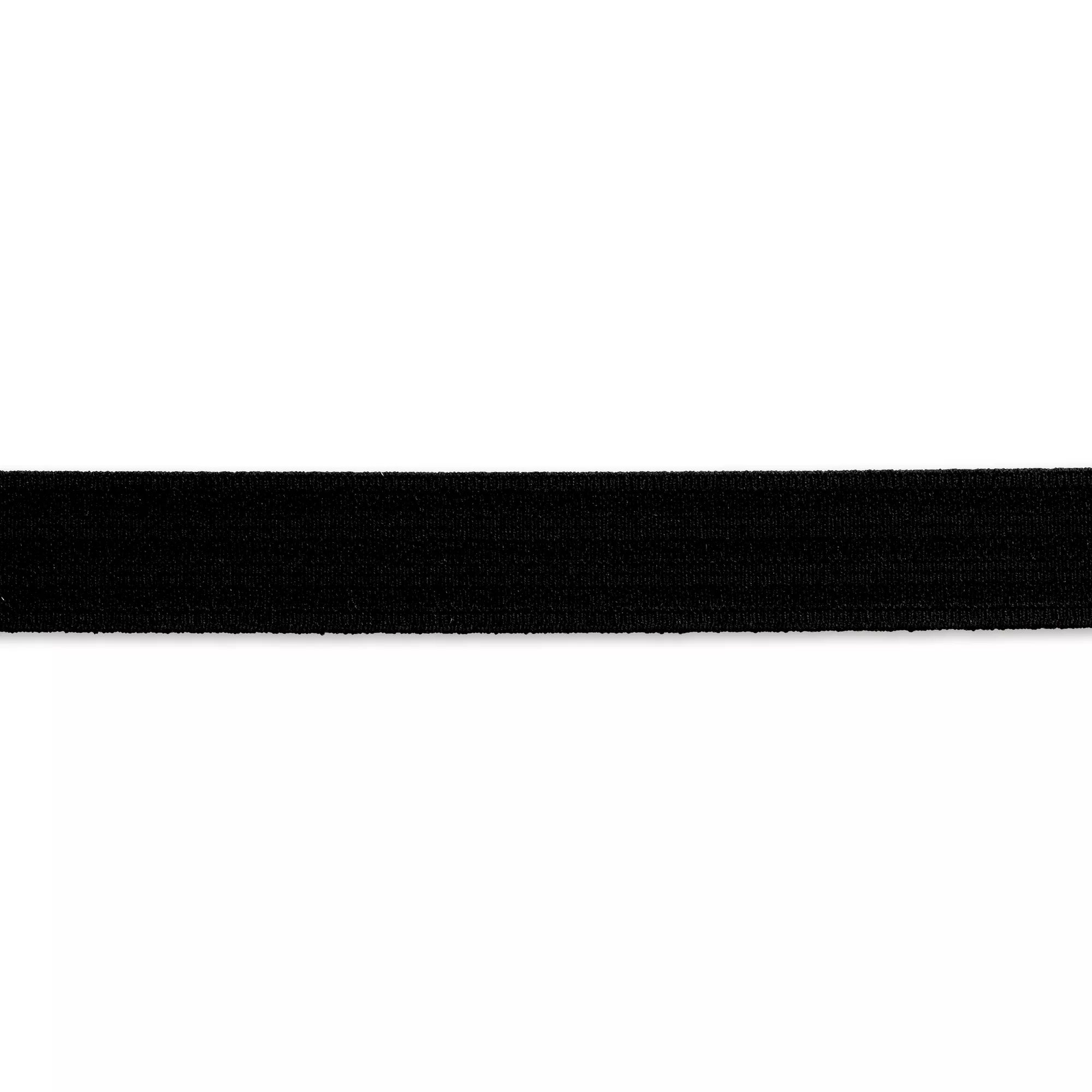 Seamed elastic tape, 25mm, black, 10m
