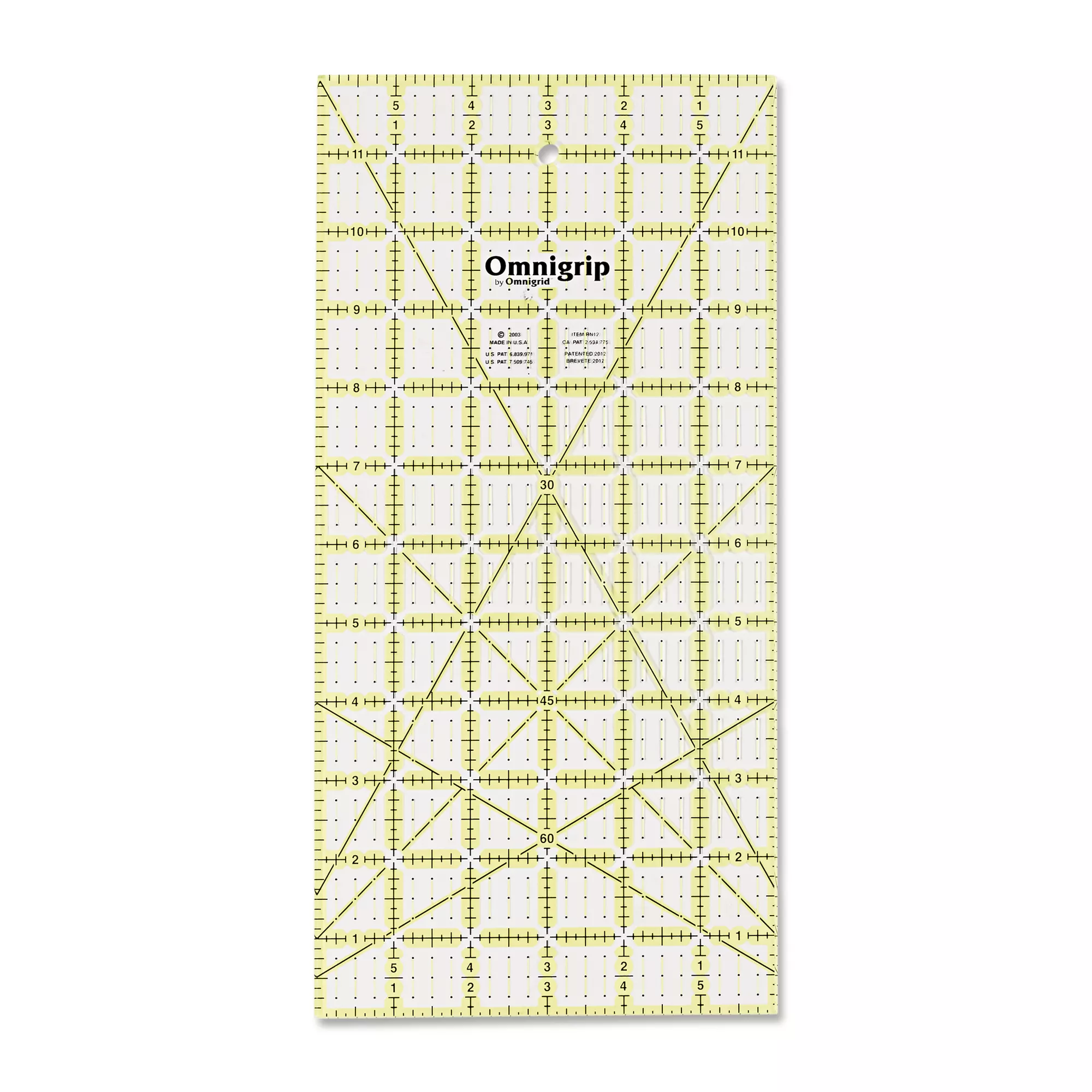 Omnigrip non-slip ruler, 6x12inch