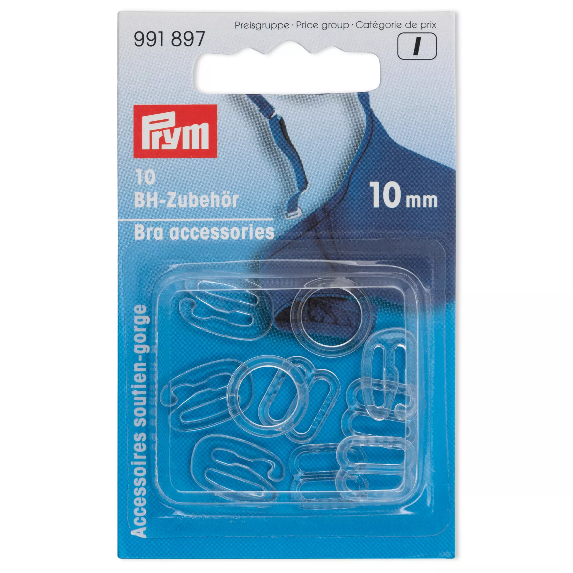 Bra accessories, 10mm, transparent