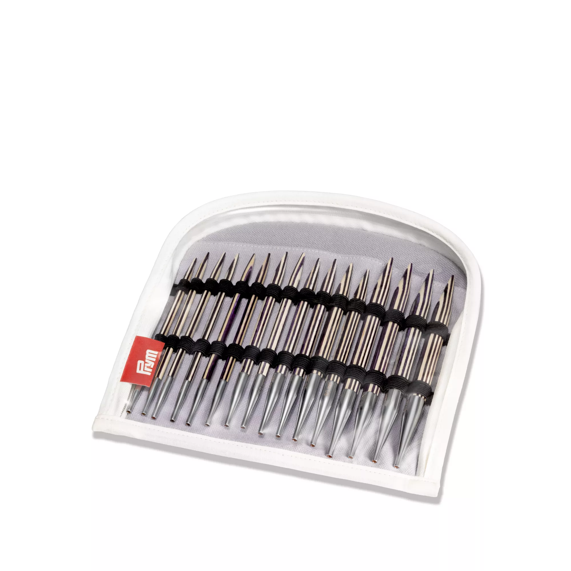 Aiguilles à tricoter circulaires jeu, rayures lila 4-10mm