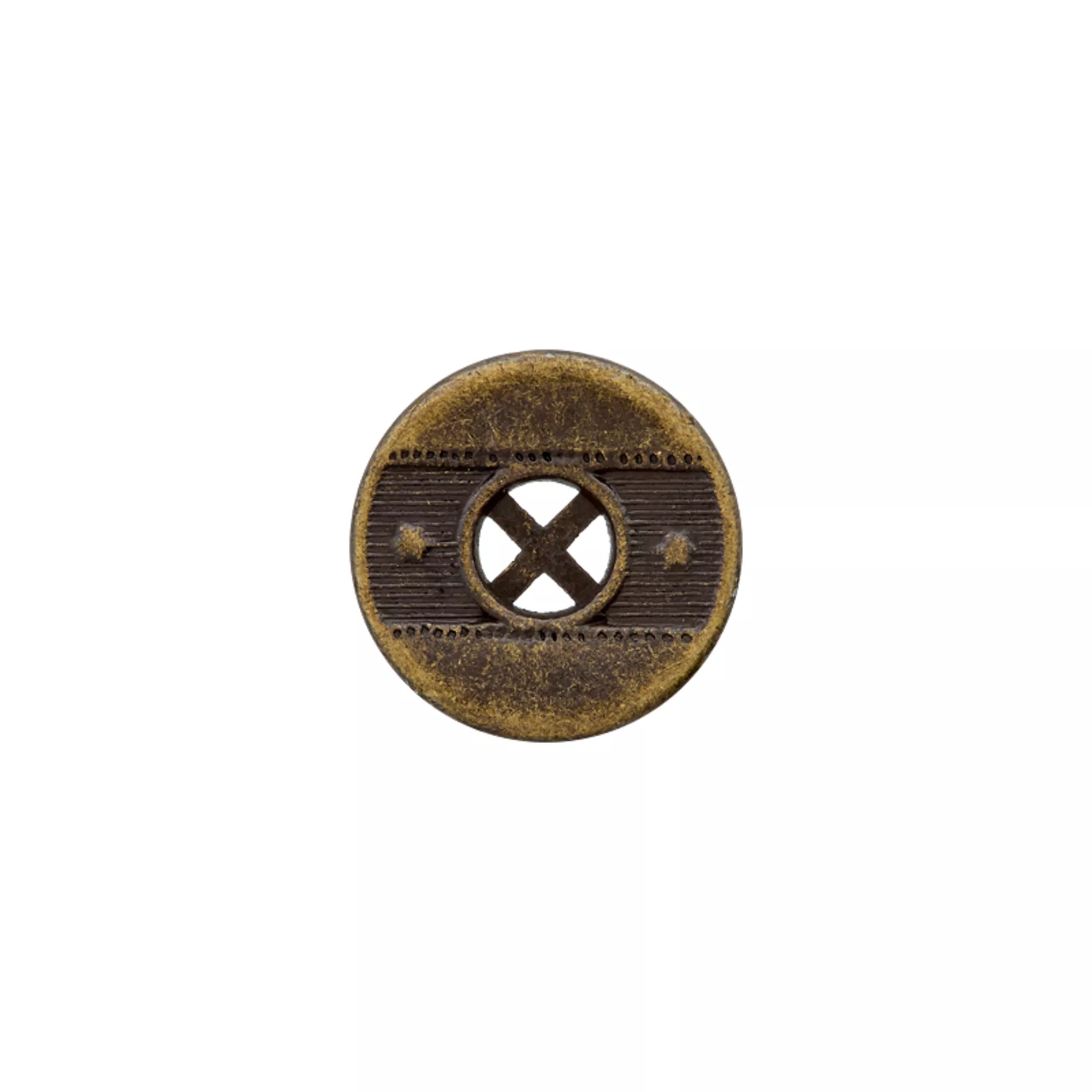 Metal button 4-holes, Boho Style