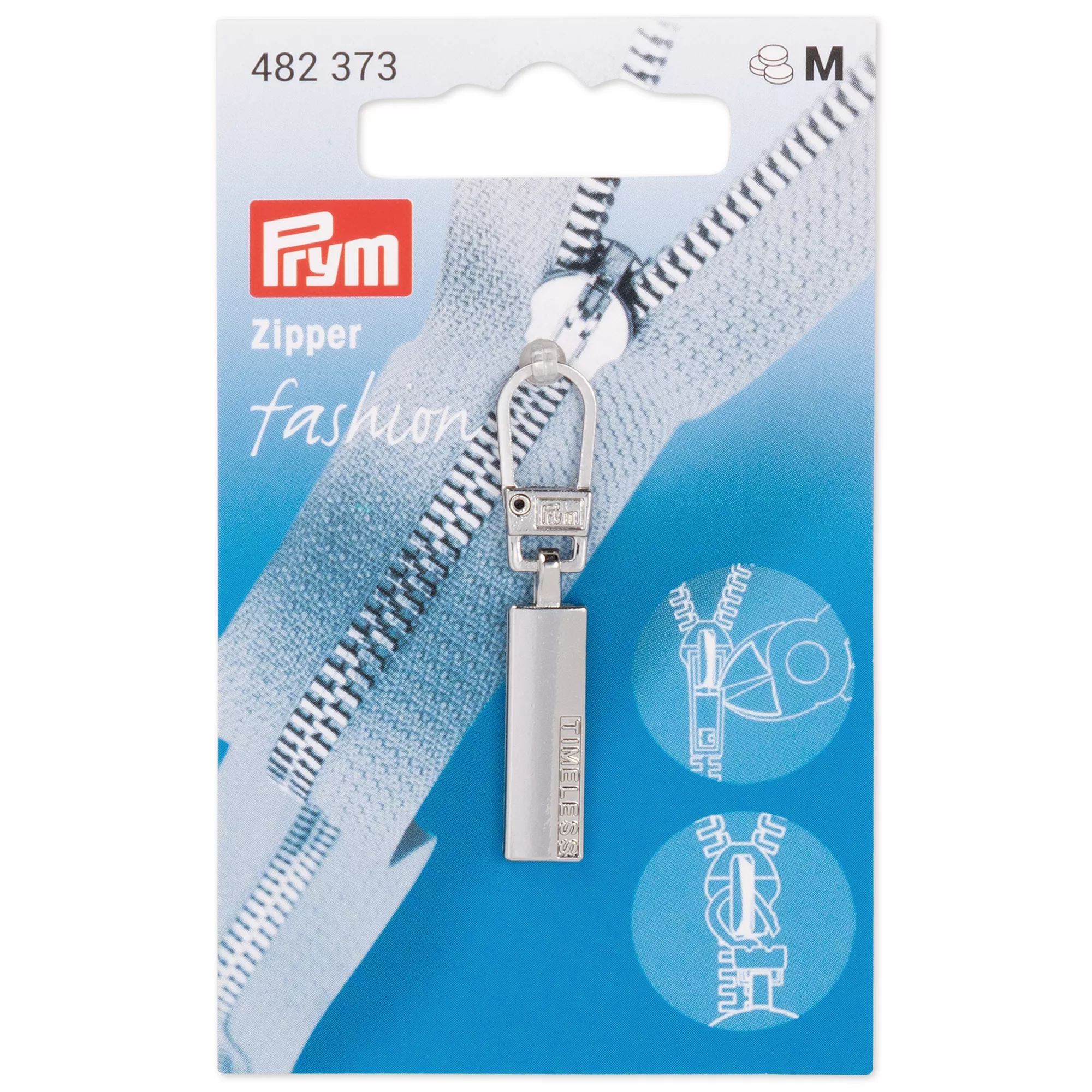 Zip puller classic TIMELESS, silver-coloured