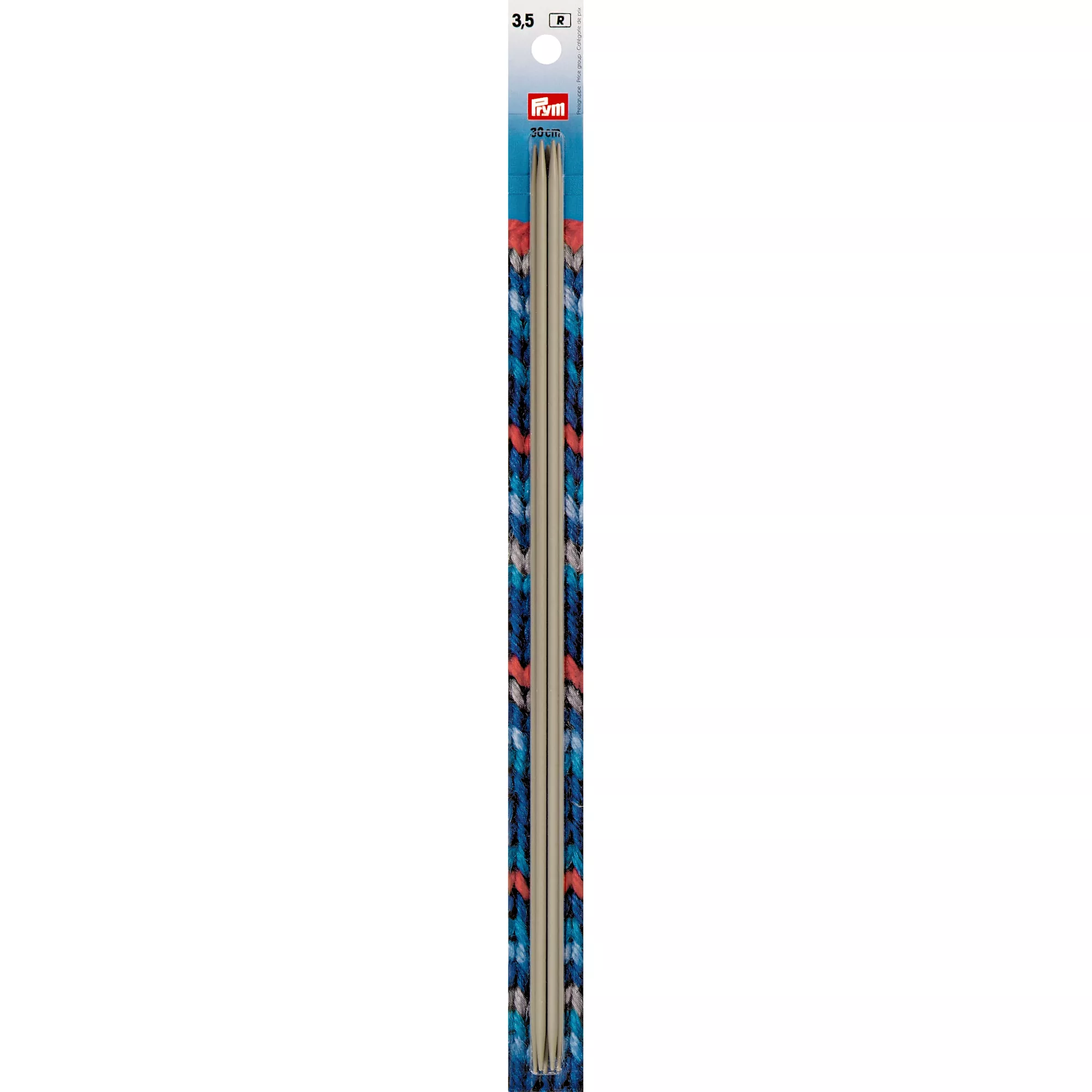 Double-pointed knitting needles, 30cm, 3.50mm, pearl grey
