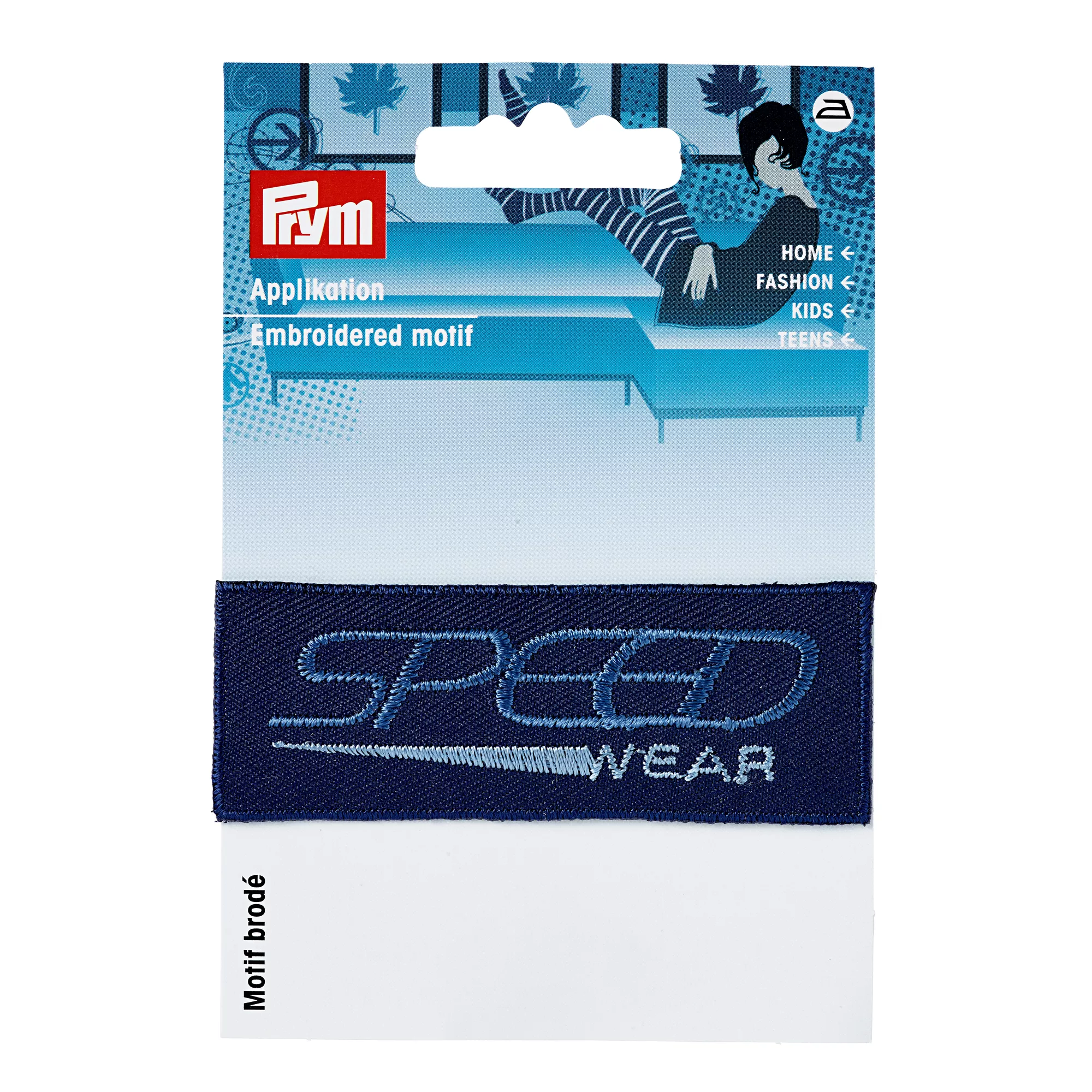 Etichetta decorativa Label jeans, blu scuro, Speed Wear