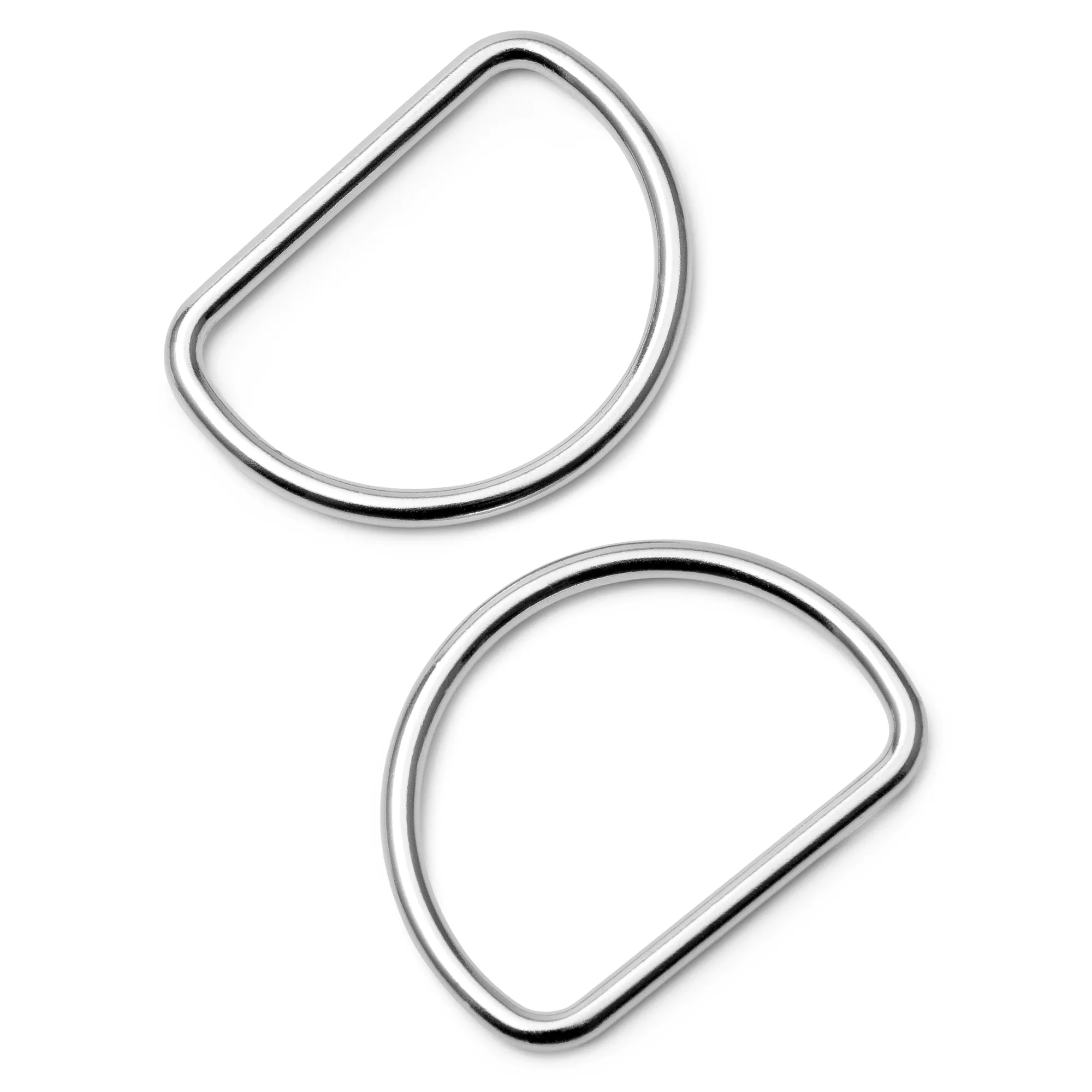 D-rings, 40mm, silver-coloured