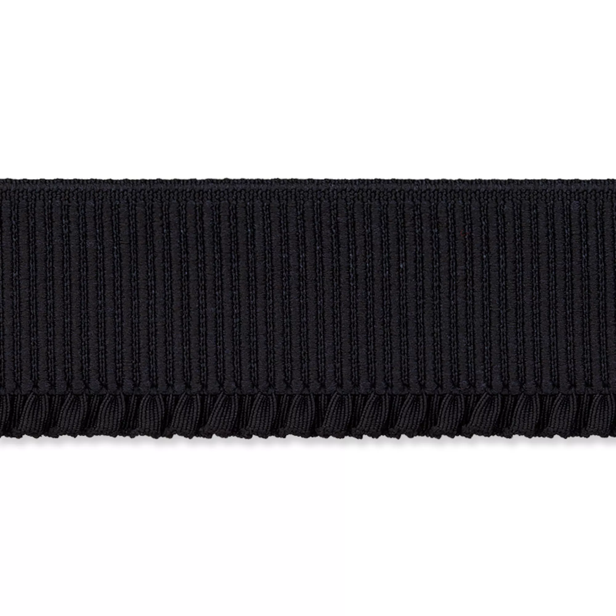 Elastic braid with frills