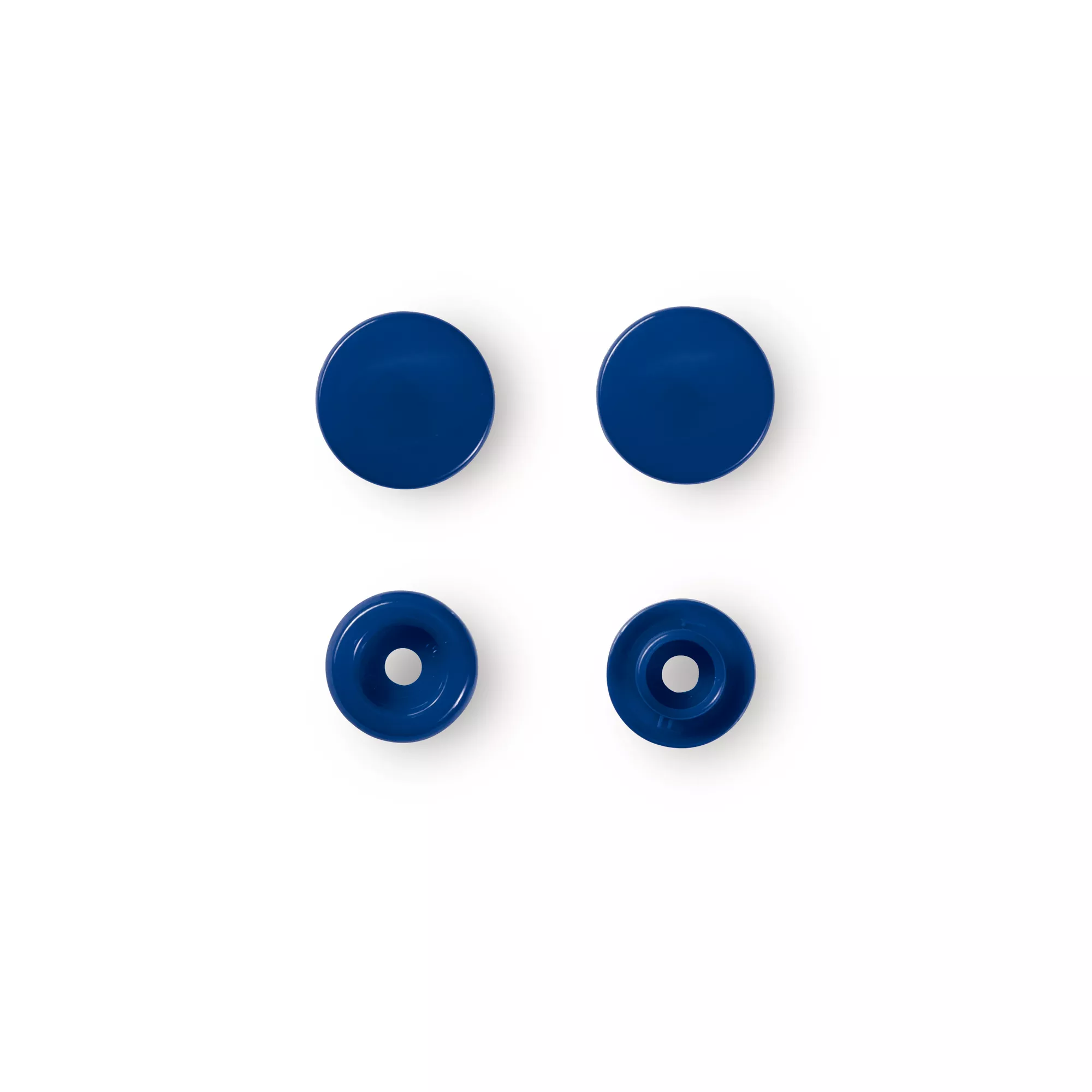 Non-sew press fasteners, Colour Snaps, round, 12.4mm, blue