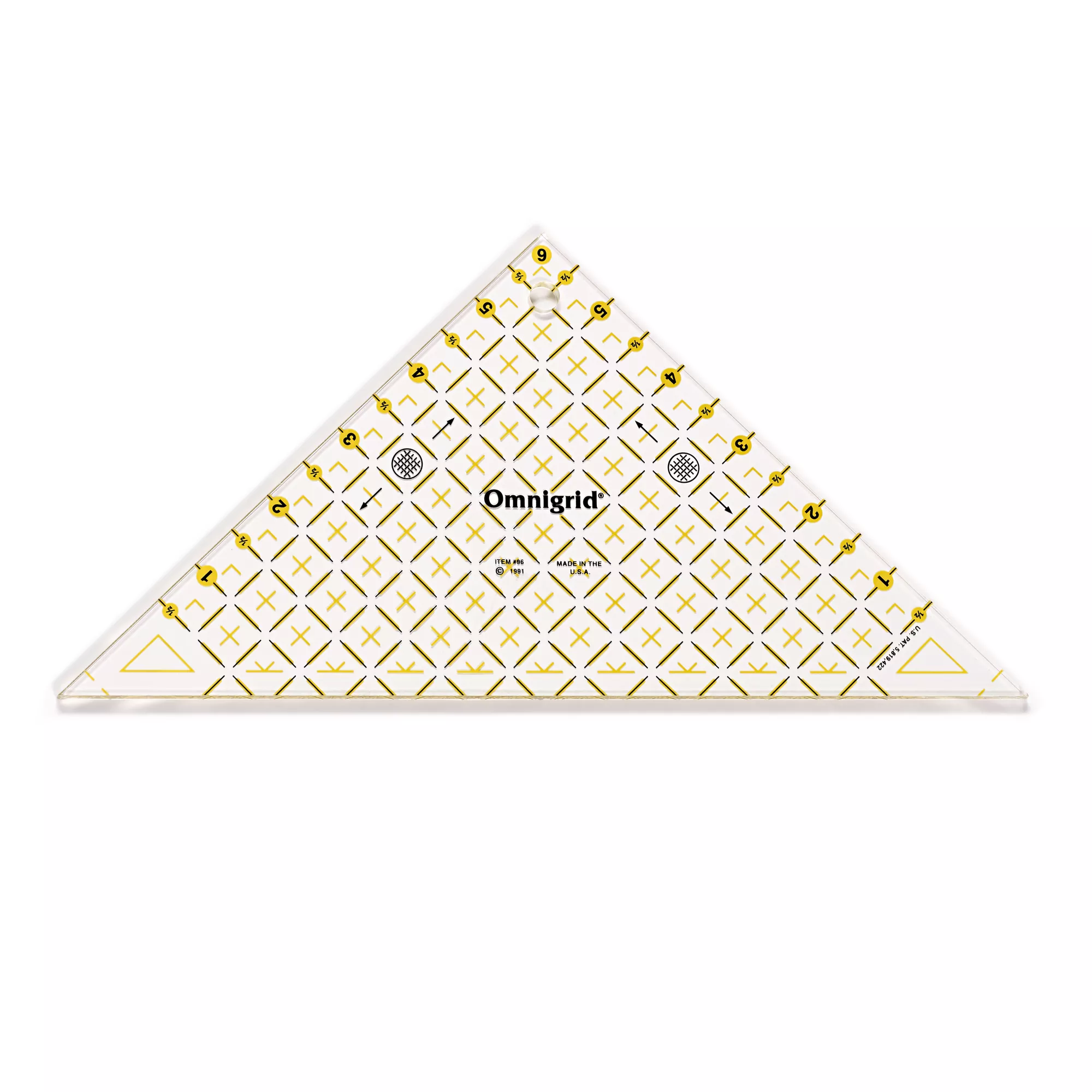 Jaunty triangle, for half square triangle, to 6inch