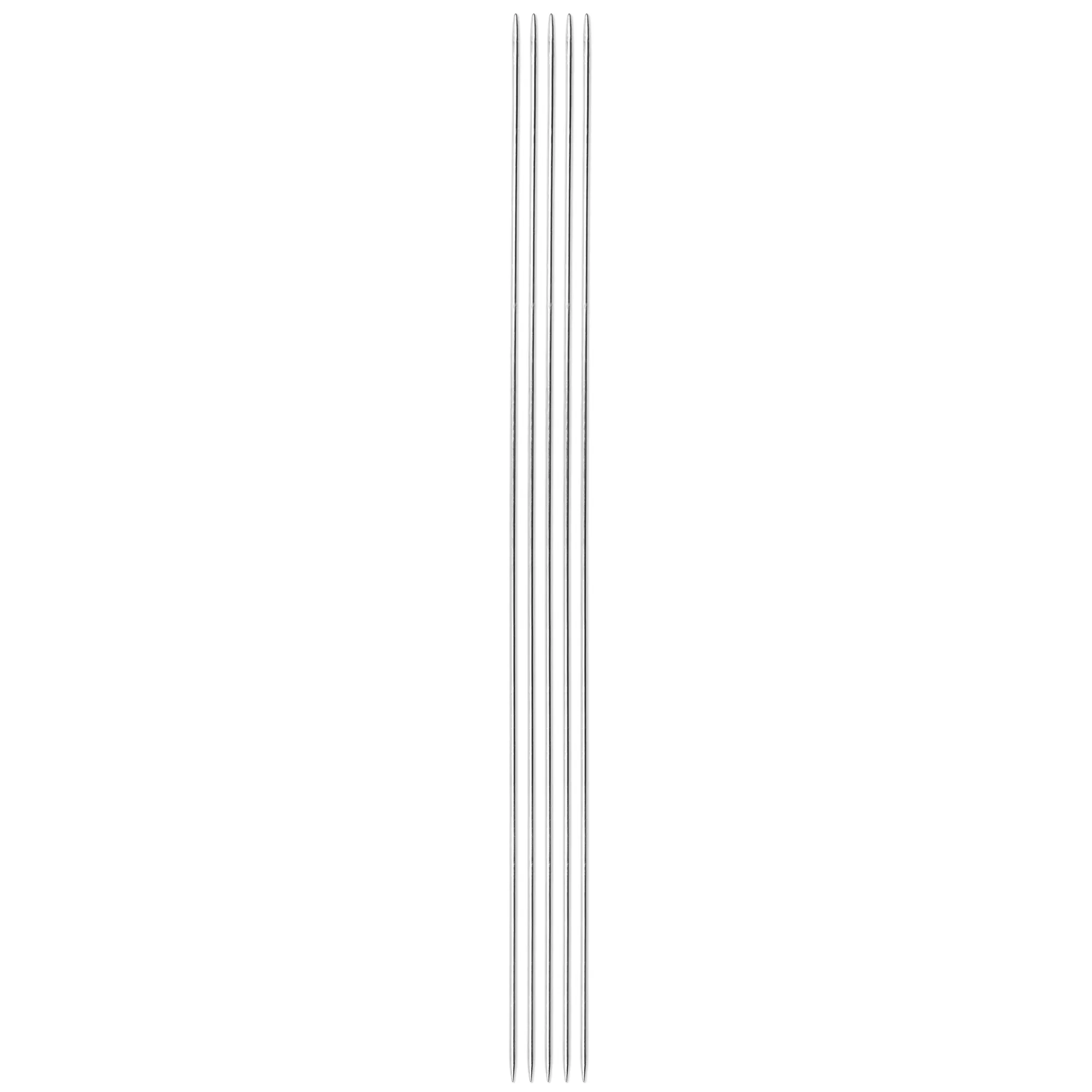Double-pointed knitting needles, 20cm, 1.25mm, silver-coloured