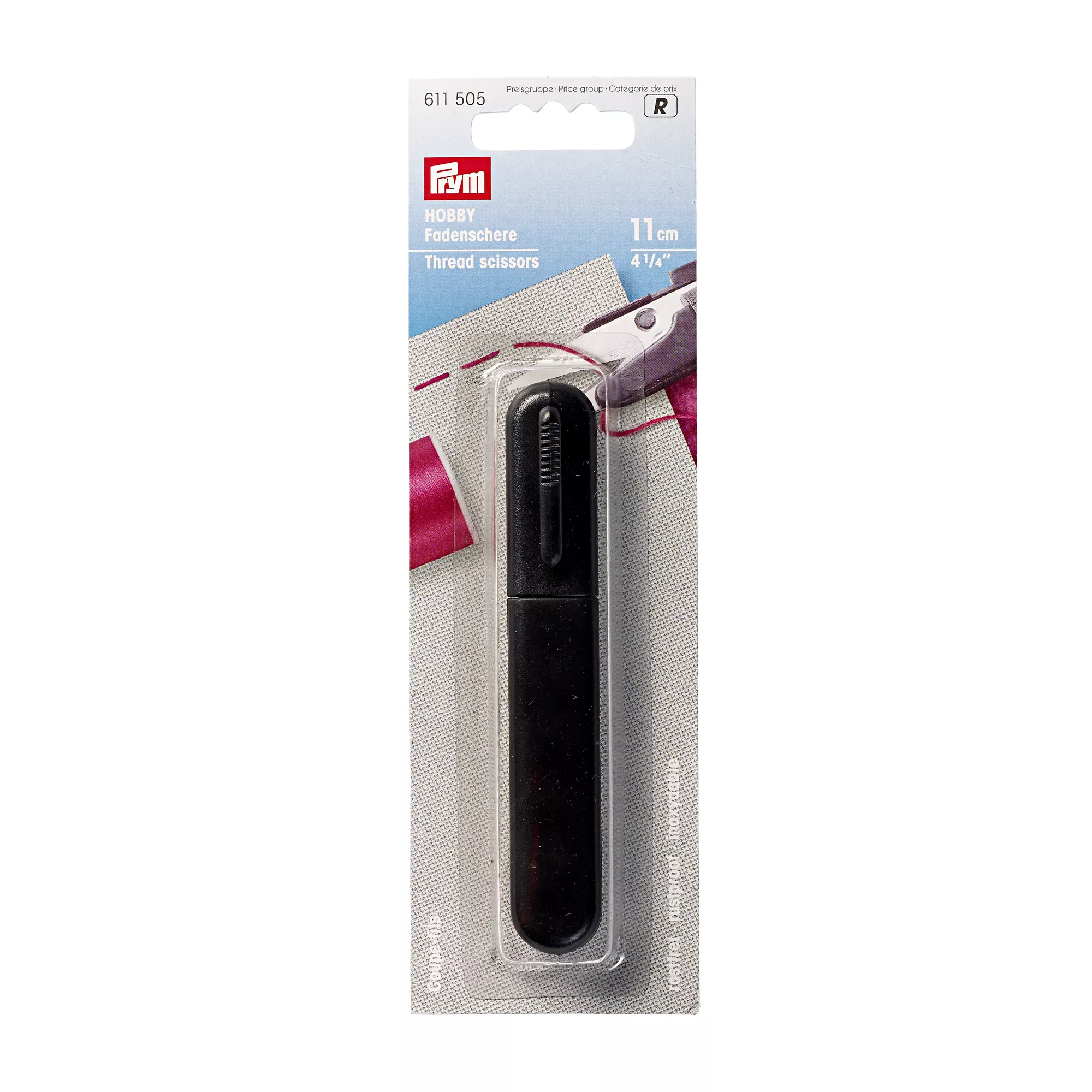 Thread scissors, hobby, with standard handle and end cap