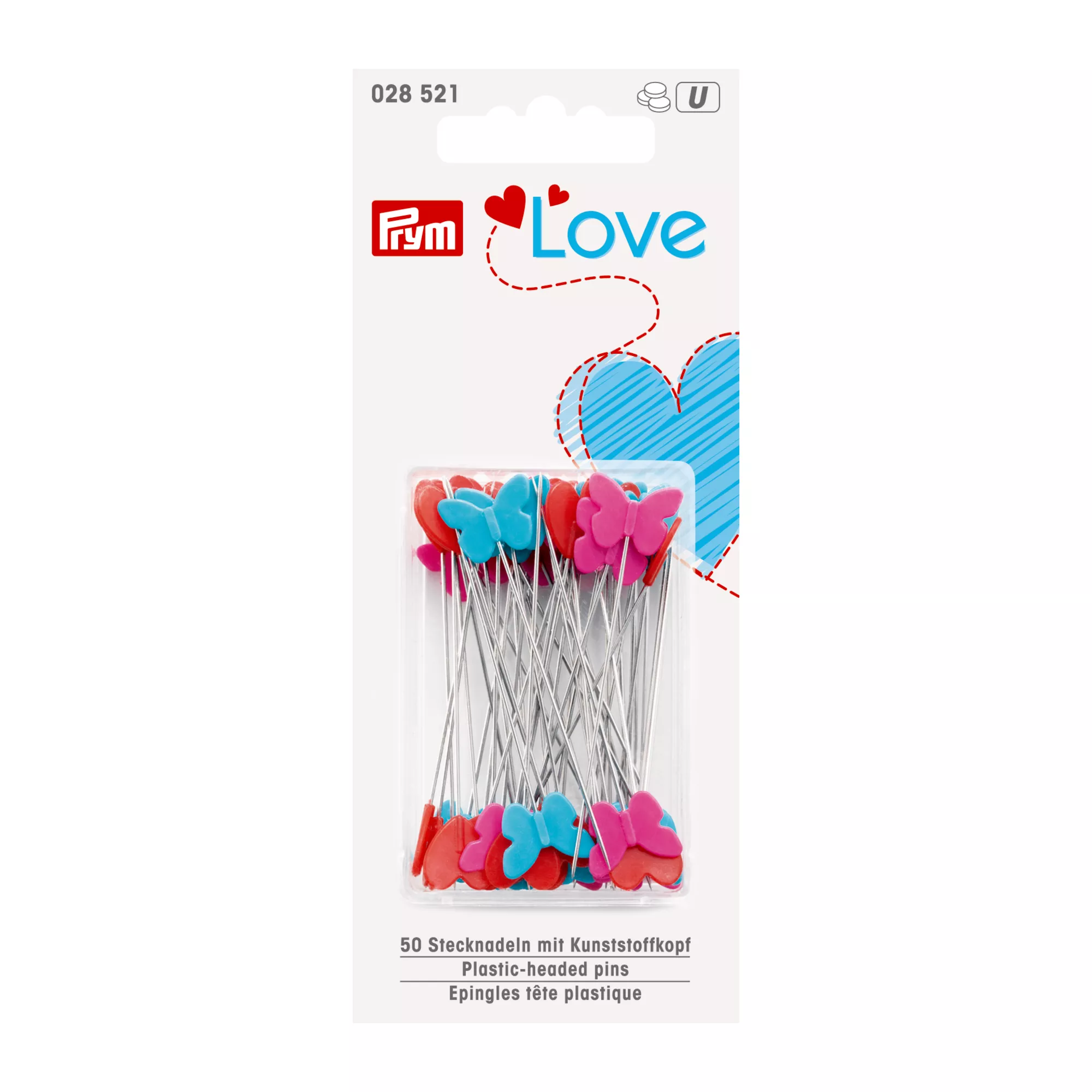 Stecknadeln Prym Love 0,60 x 50mm, sortiert