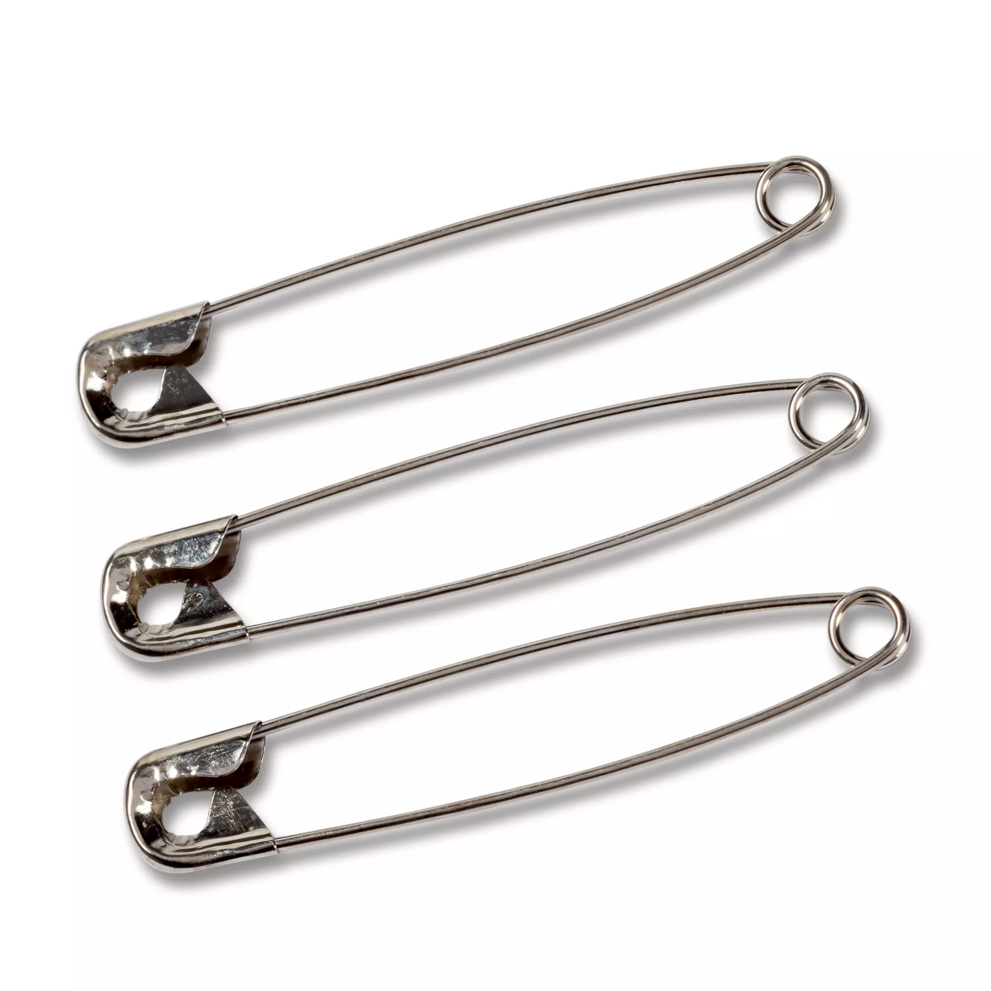 Safety pins, 57mm, silver-coloured, 12 items