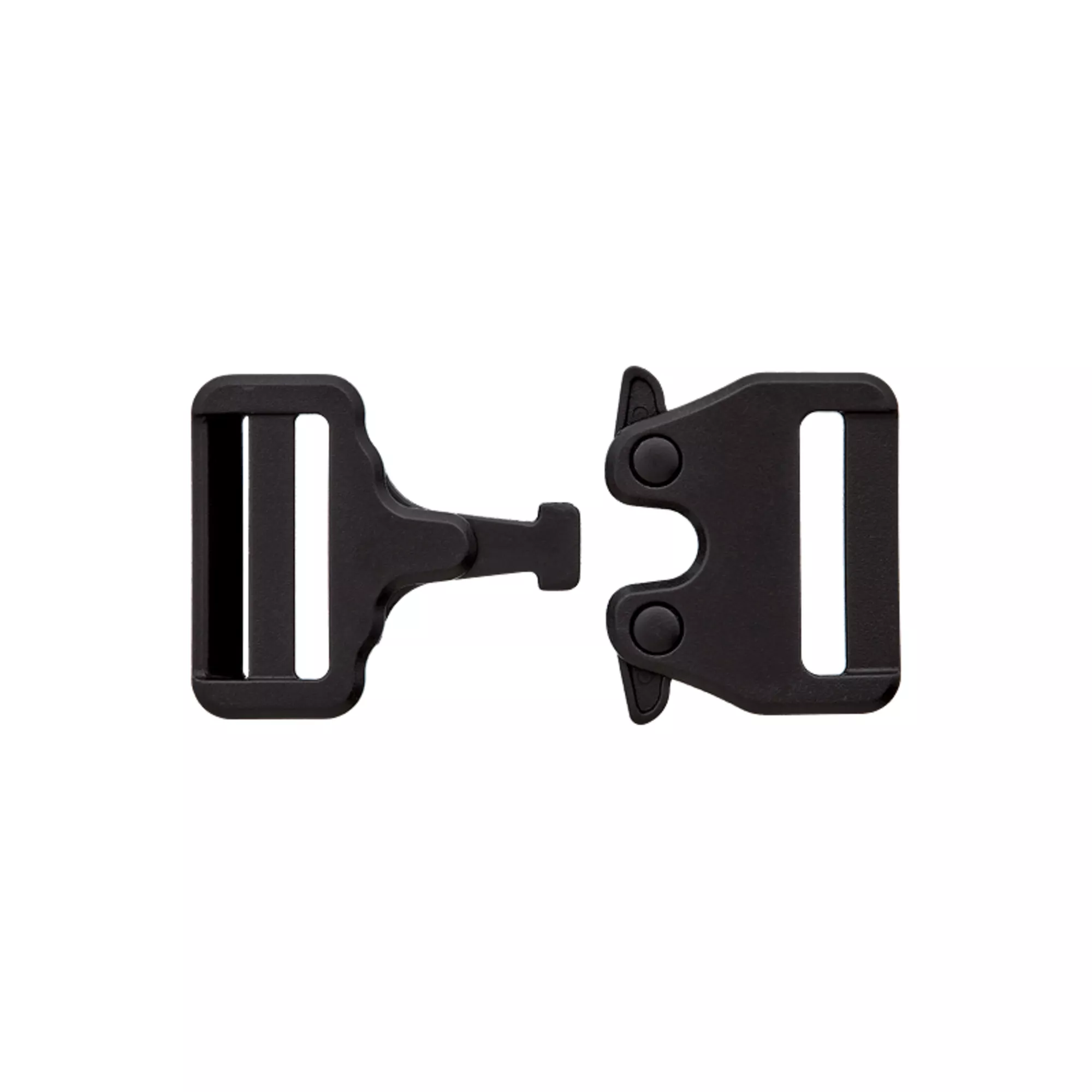 Boucle clips polyester, 25mm, noir