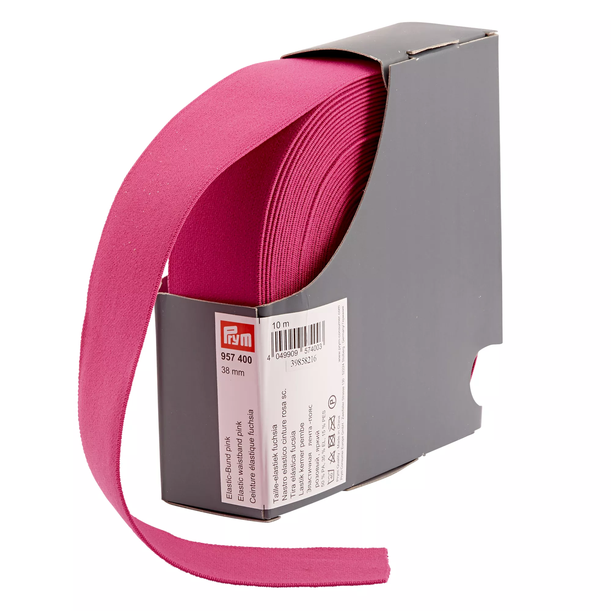 Tira elástica, 38mm, fucsia