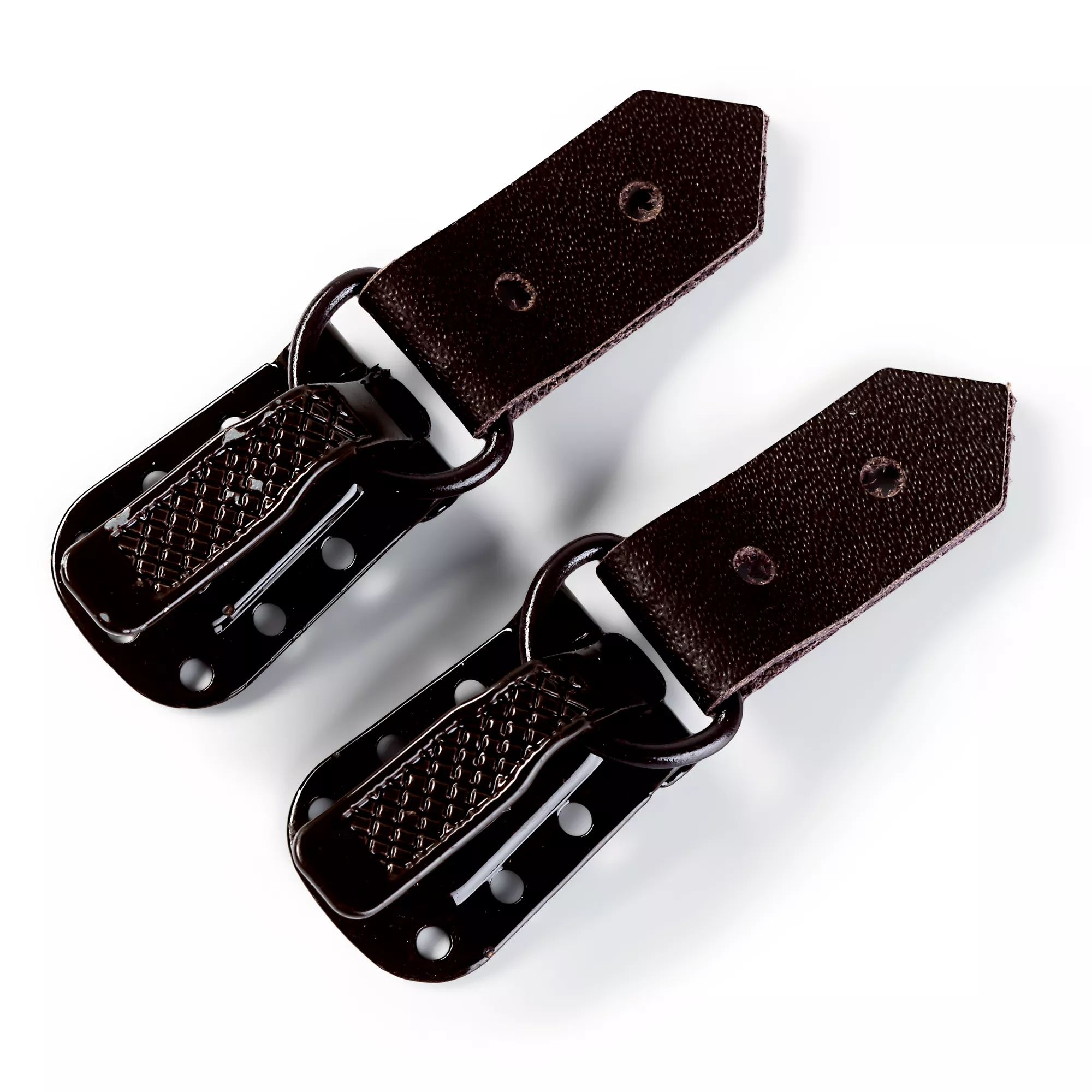 Fur hook clips leather