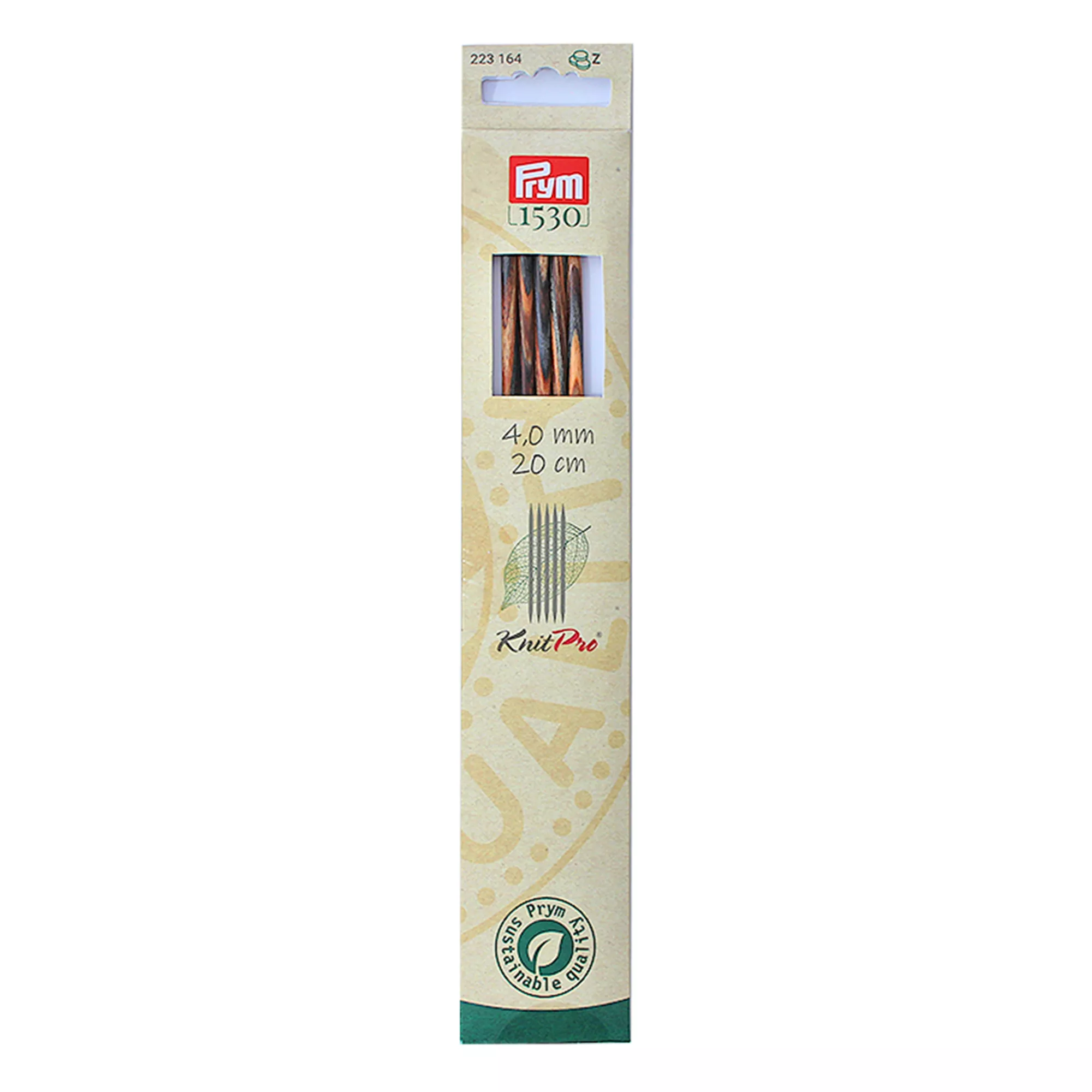 Double-pointed knitting needles, Natural, 20cm, 4.00mm