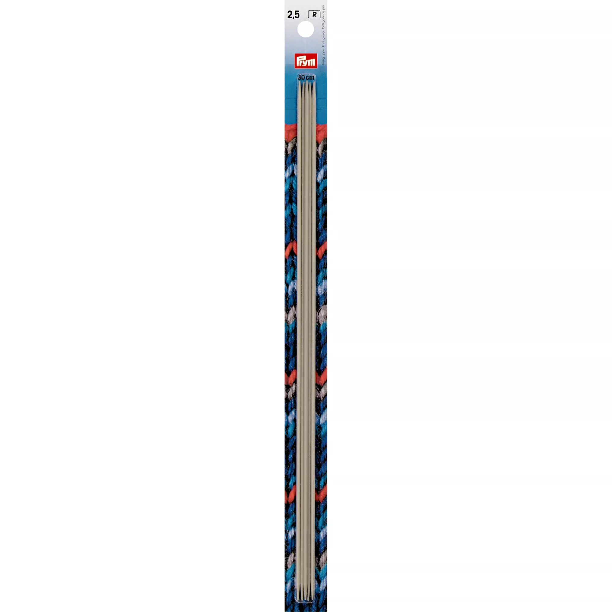 Double-pointed knitting needles, 30cm, 2.50mm, pearl grey