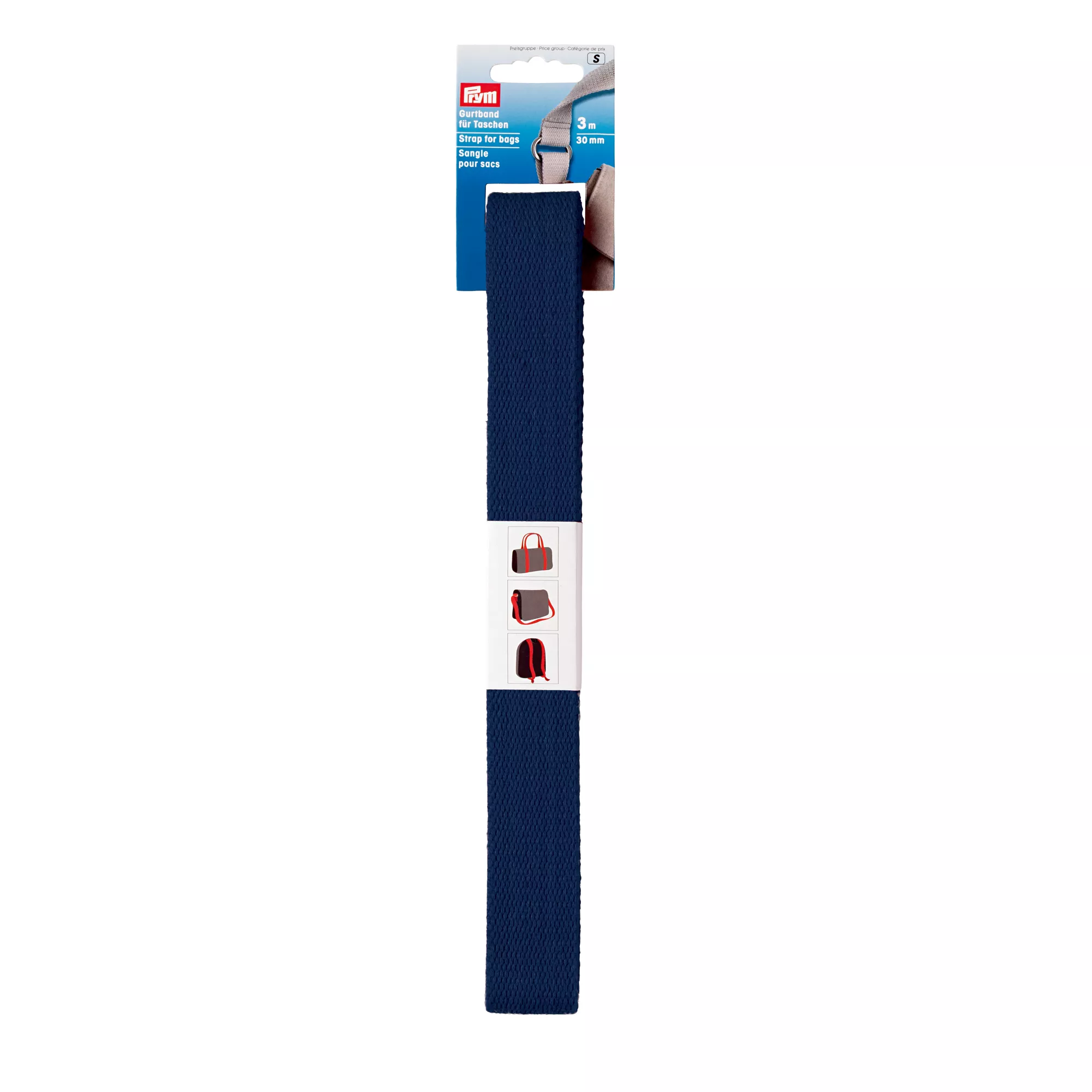 Sangle pour sacs, 30mm, bleu marine