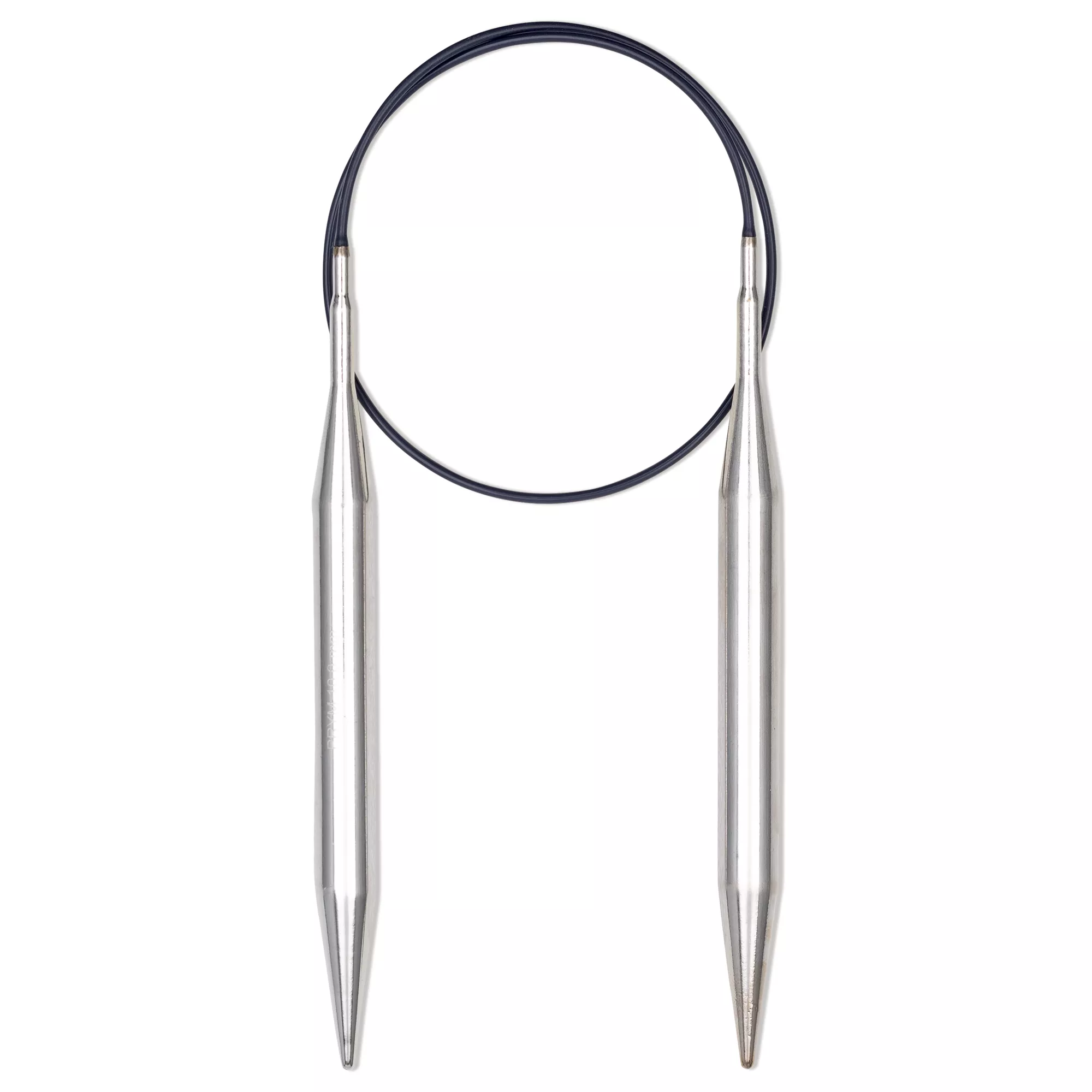Circular knitting needles, 60cm, 10.00mm, silver-coloured