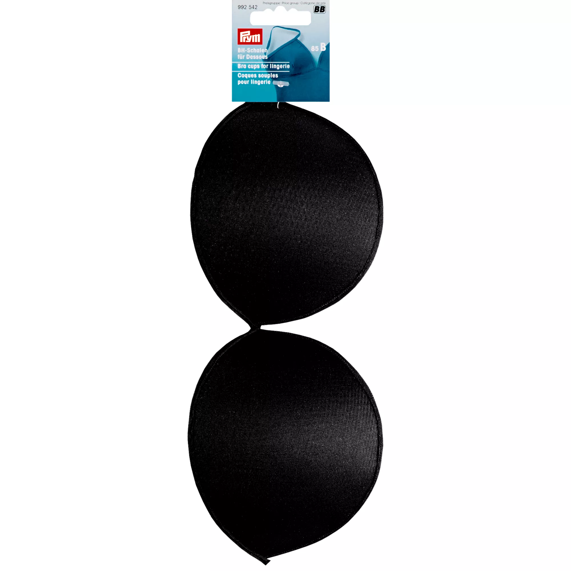 Bra cups for lingerie, B (85), black