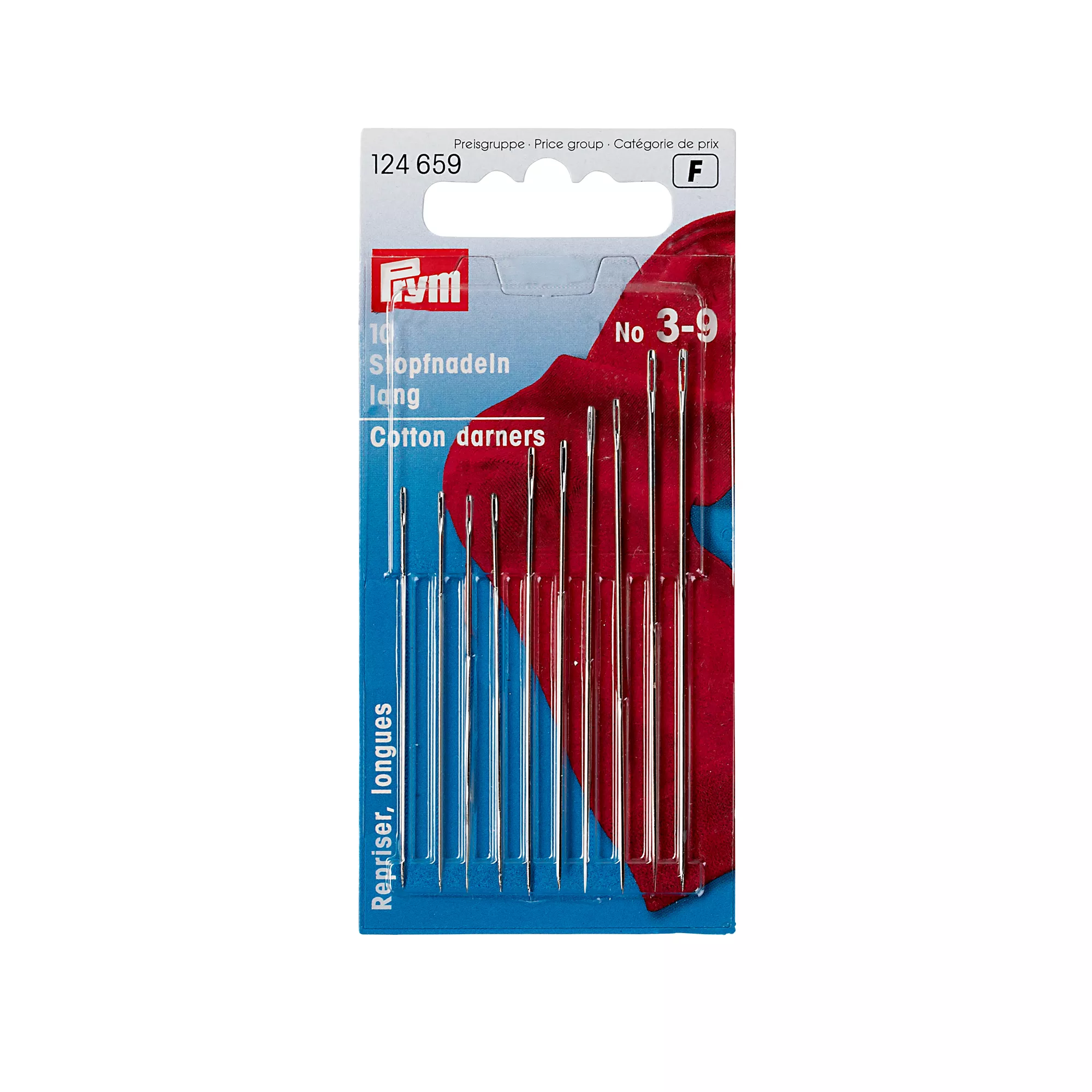 Aghi rammendo corti, no. 3-9, assortite, argento