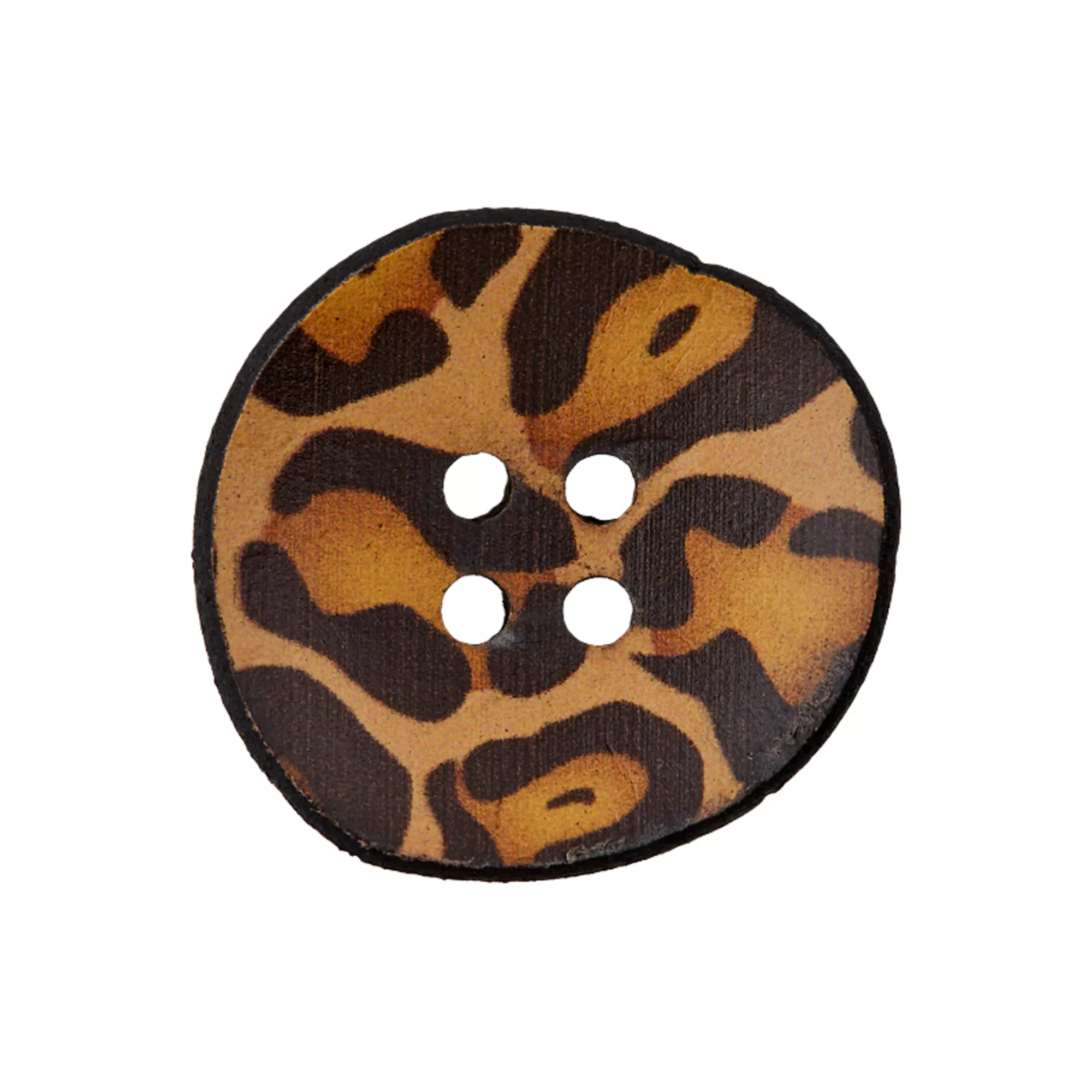 Leather 4-hole button Recycled