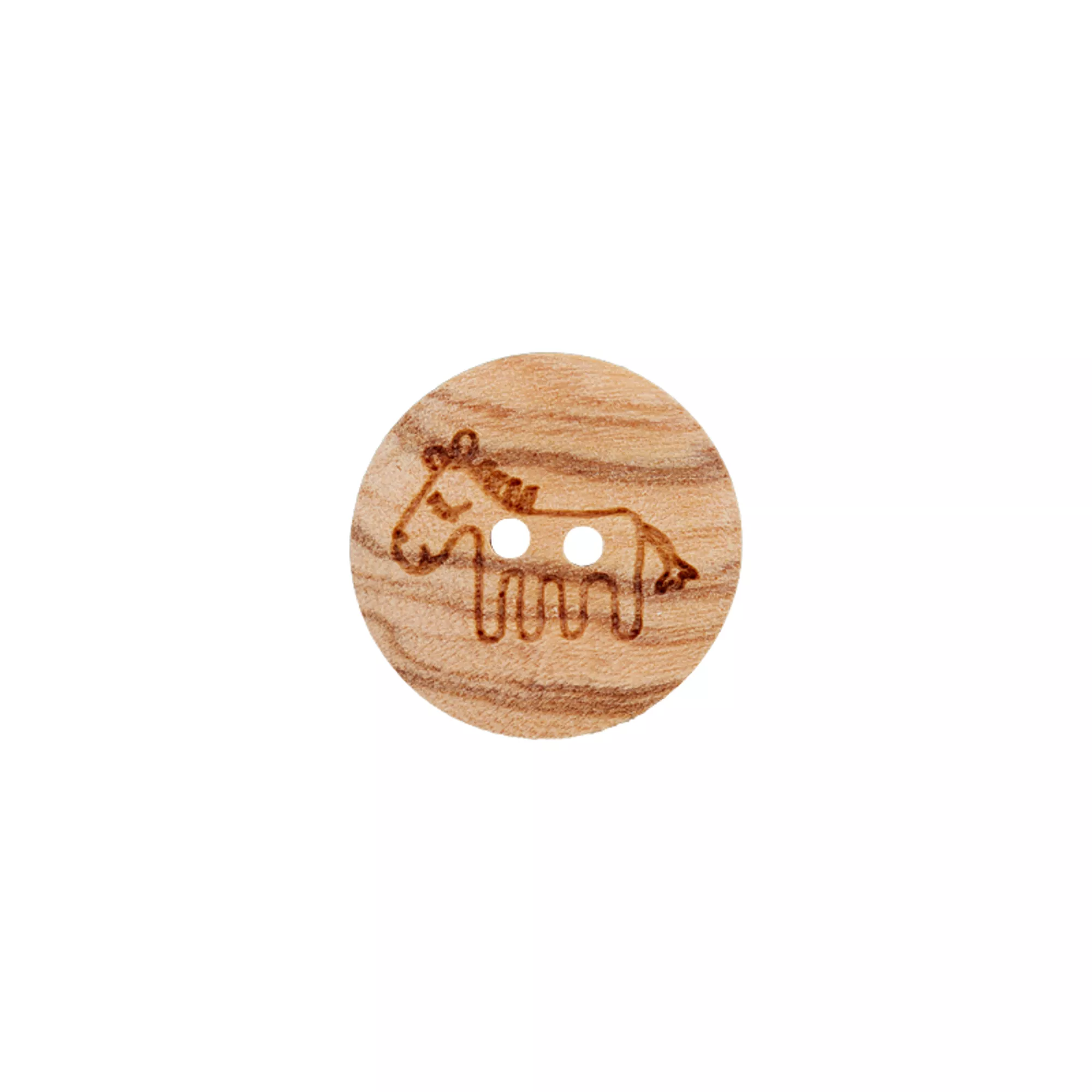 Botón madera 2 agujeros, varios motivos animales
