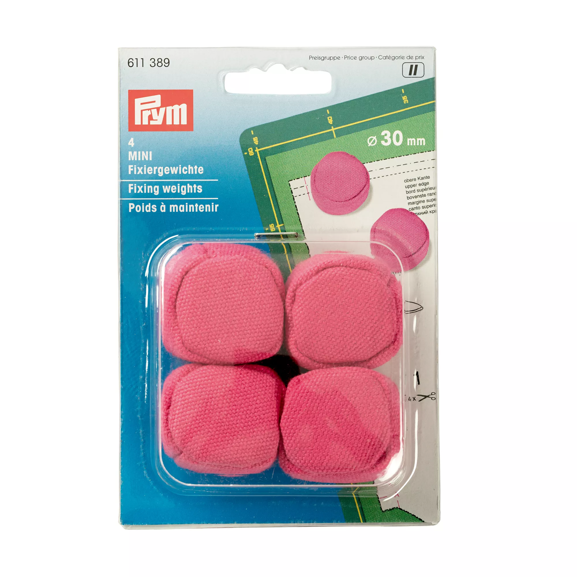 Pesi ferma-tessuto MINI, Ø 30mm, fucsia
