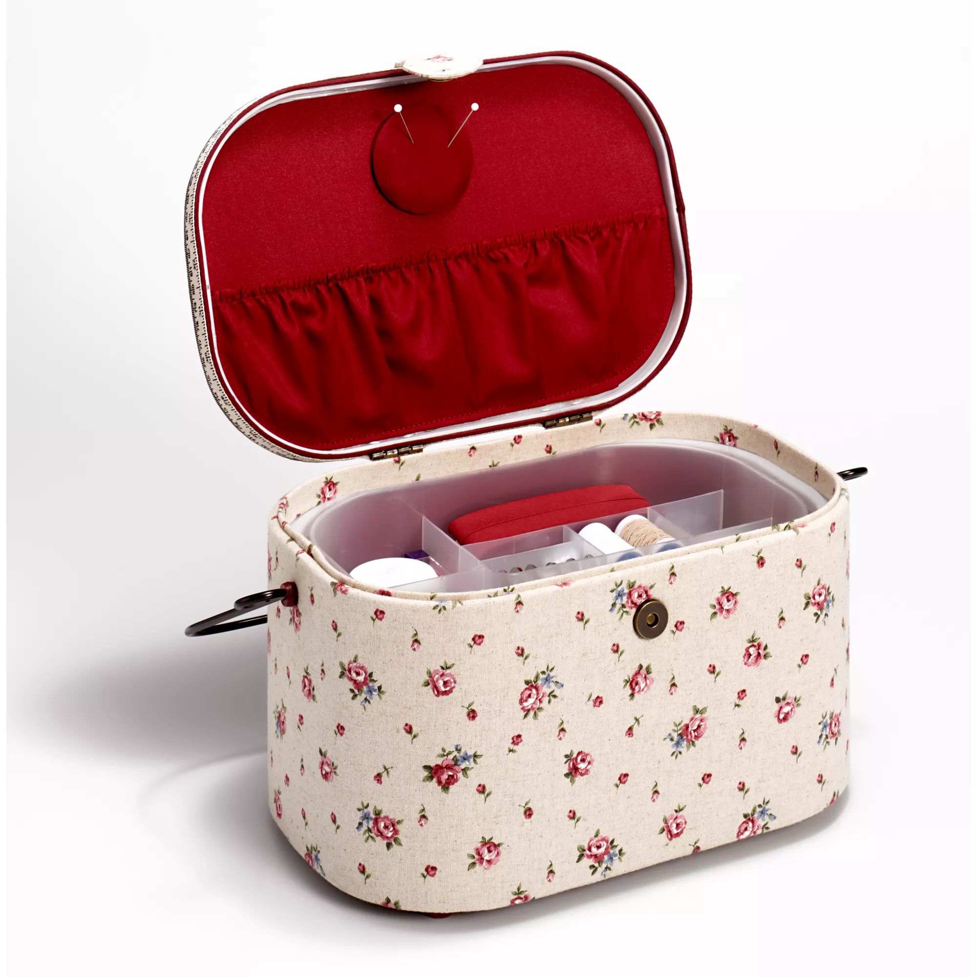 Sewing basket Country Rose L