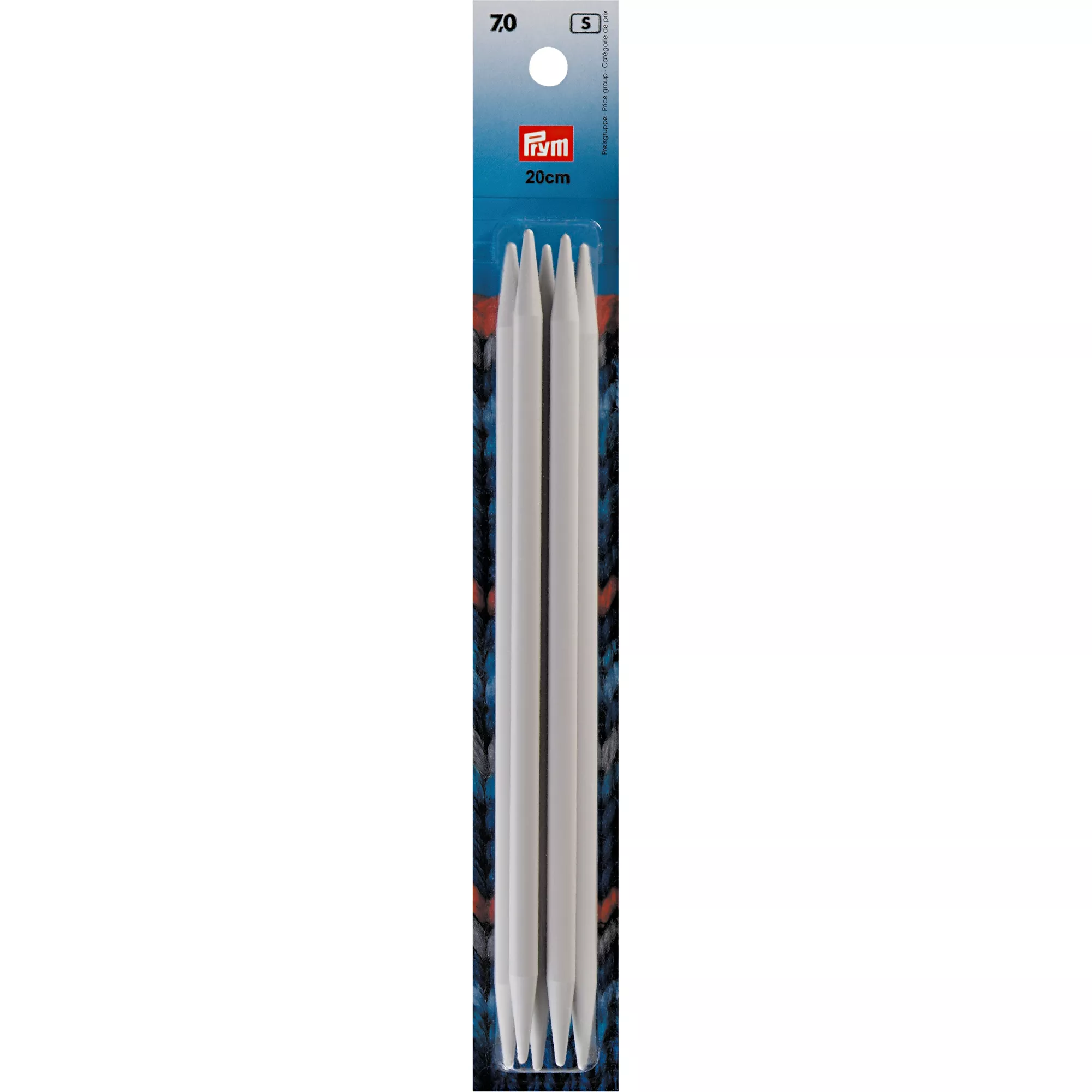 Double-pointed knitting needles, 20cm, 7.00mm, grey