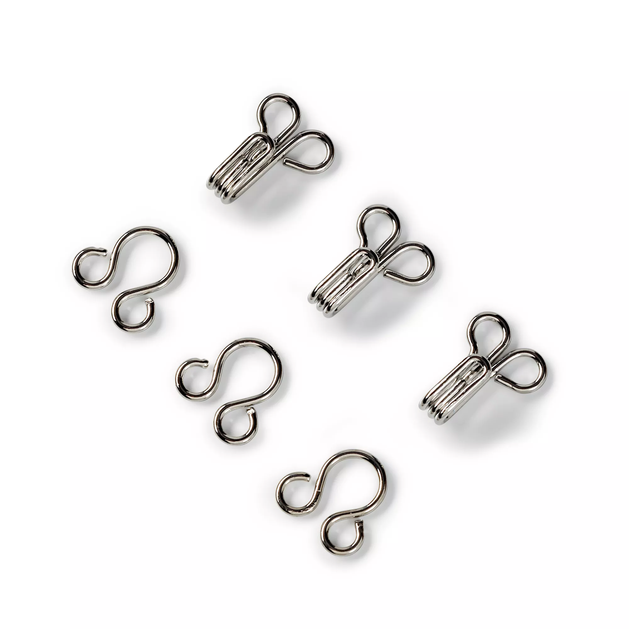 Hooks and eyes, stainless steel
