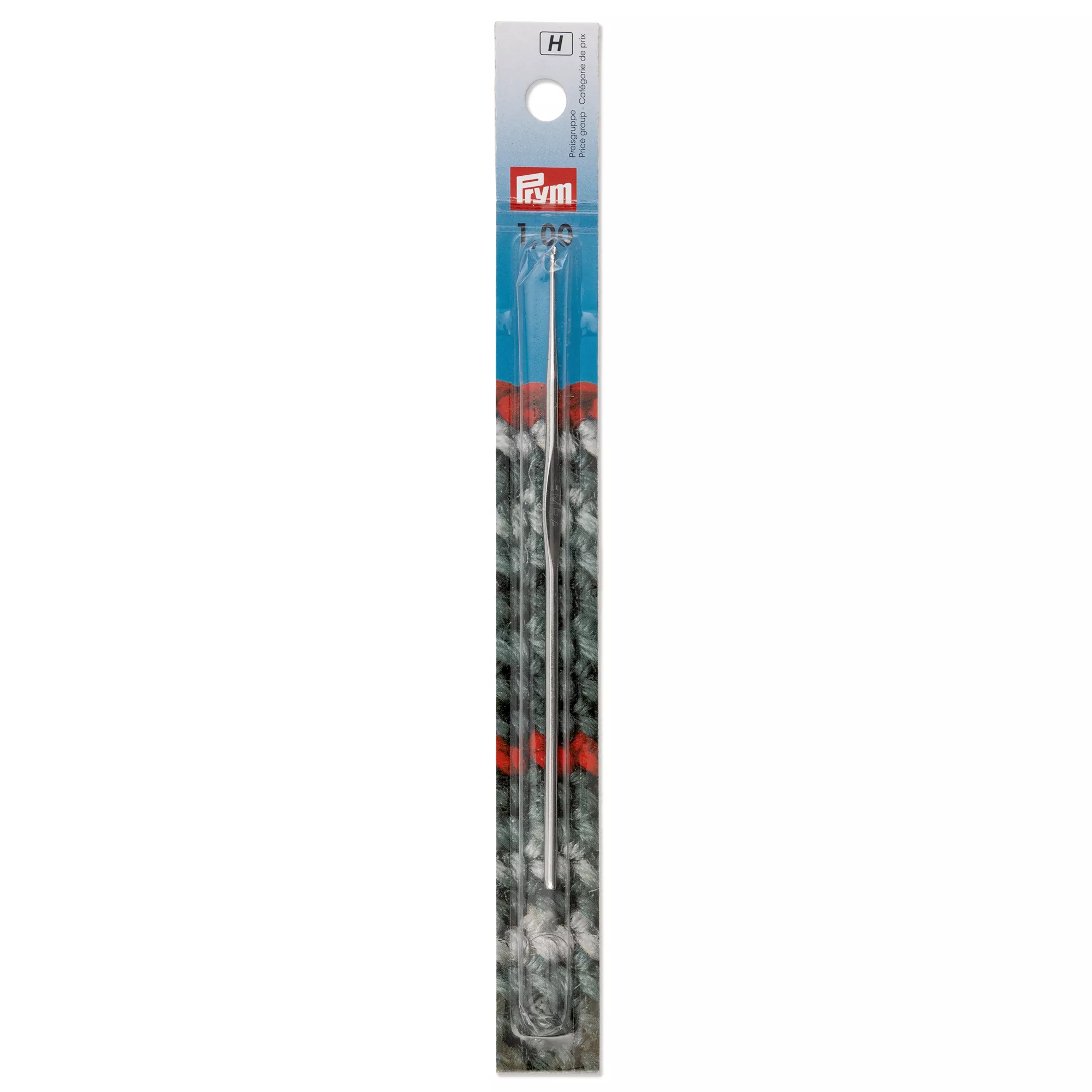Crochet hook without handle, 1.00mm, silver-coloured