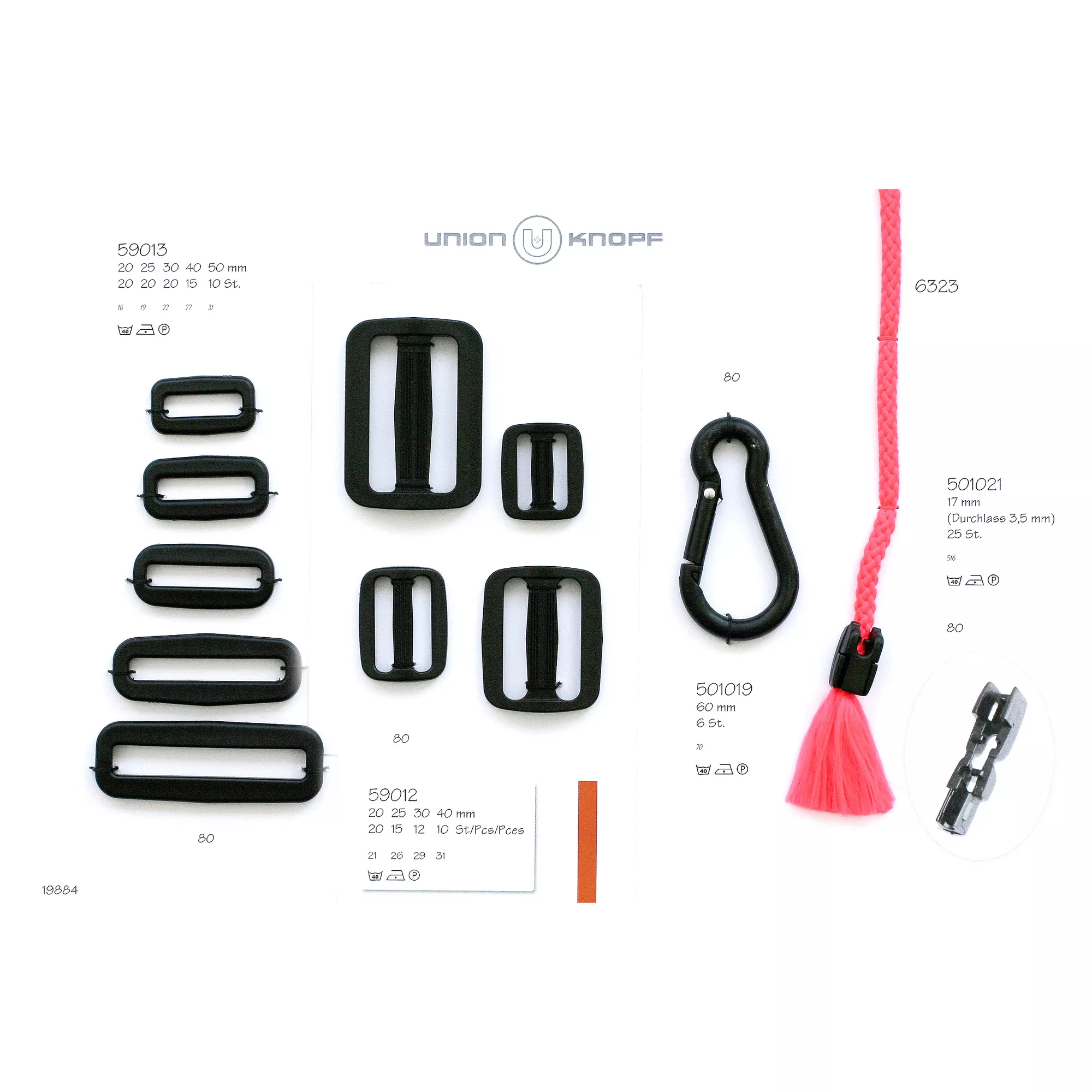 Snap hook 60mm black